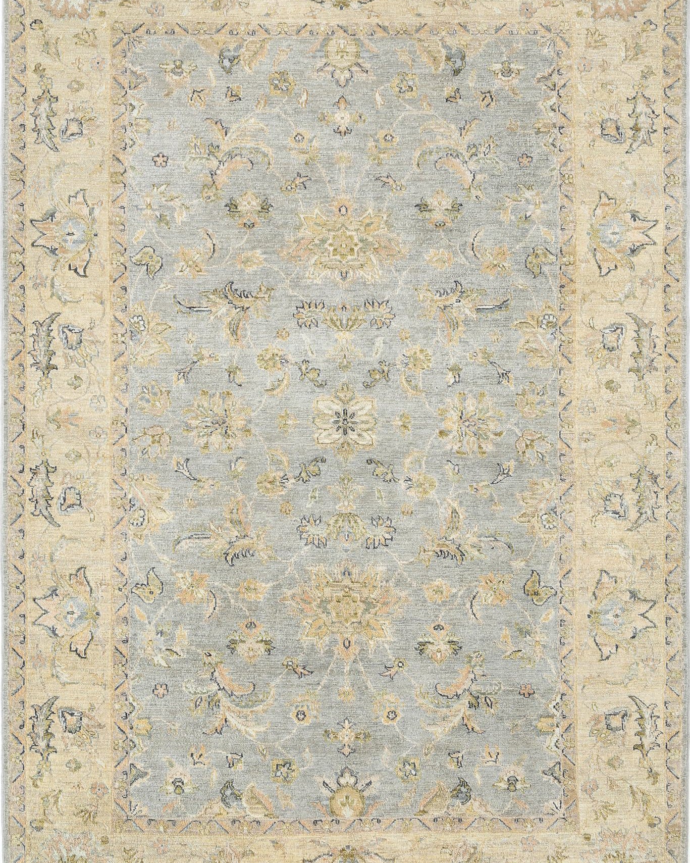 Hand Knotted Ziegler Wool Rug - 5'5'' x 8'3''