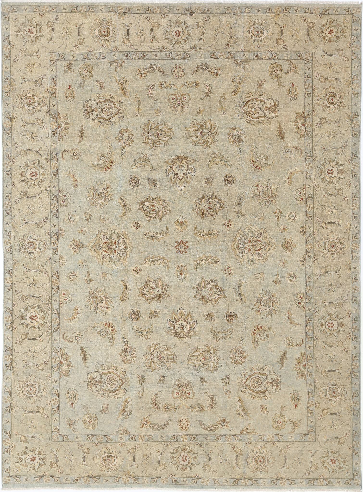 Hand Knotted Ziegler Wool Rug - 8'8'' x 11'9''