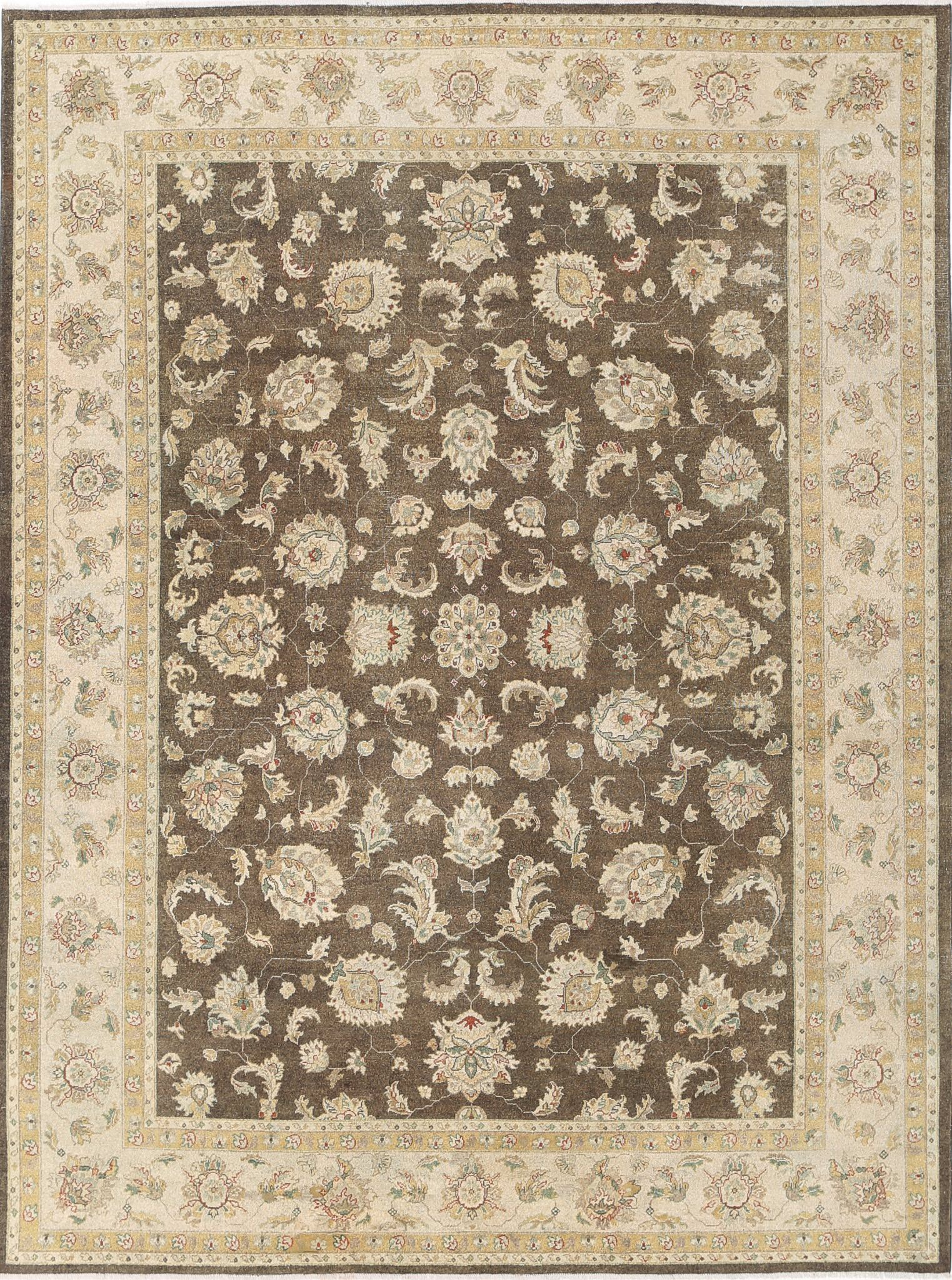 Hand Knotted Ziegler Wool Rug - 8'8'' x 11'6''