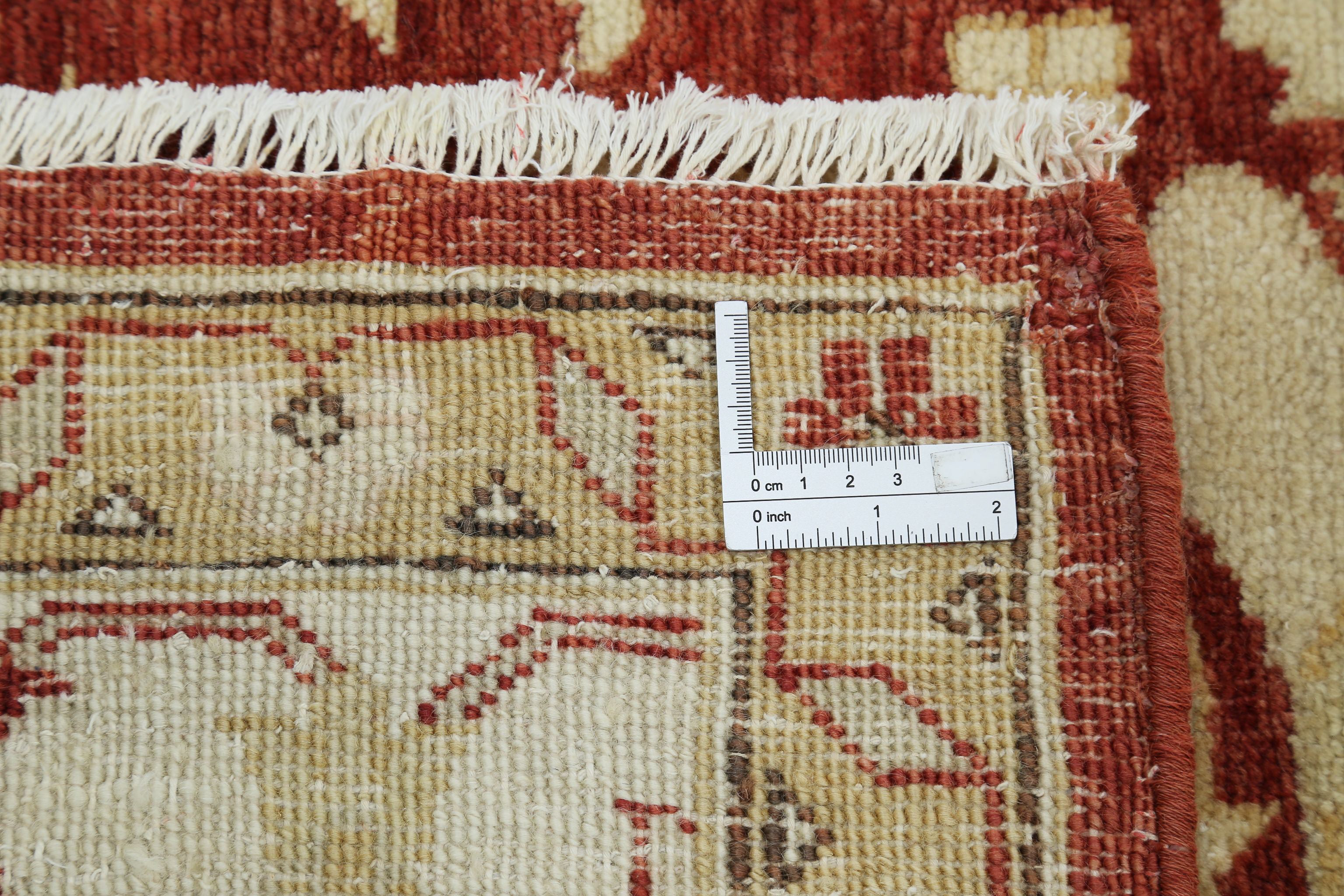 Hand Knotted Ziegler Wool Rug - 9'0'' x 12'1''