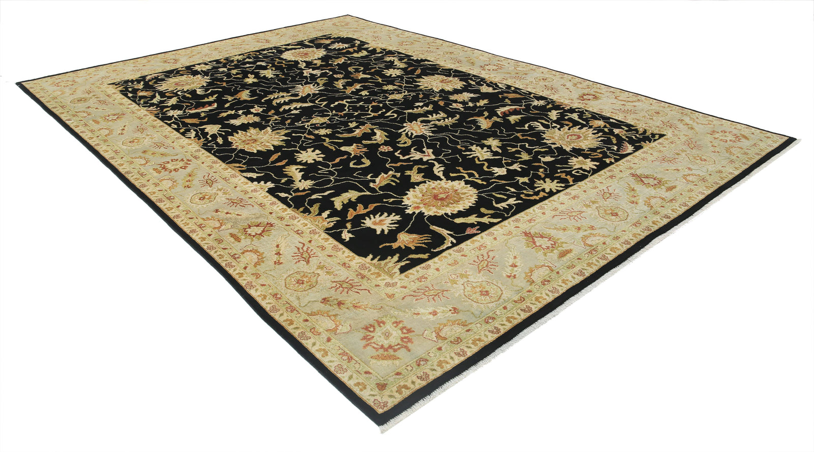 Hand Knotted Ziegler Wool Rug - 8'8'' x 11'9''