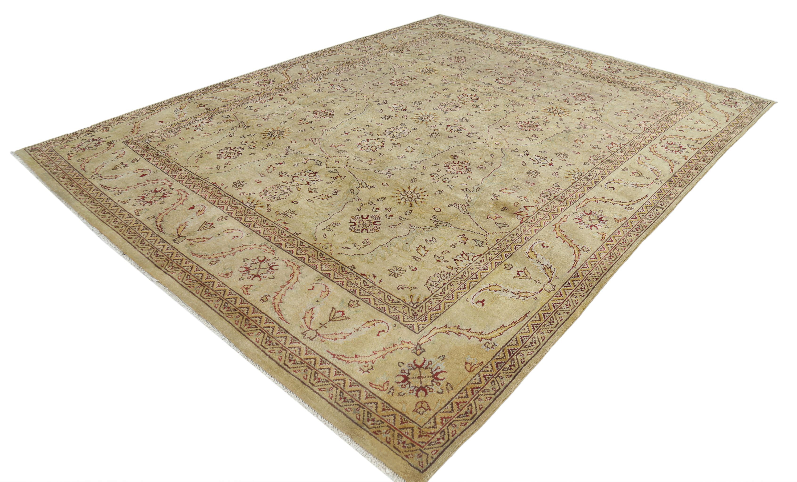 Alfombra de lana Ziegler anudada a mano - 9'0'' x 11'7''