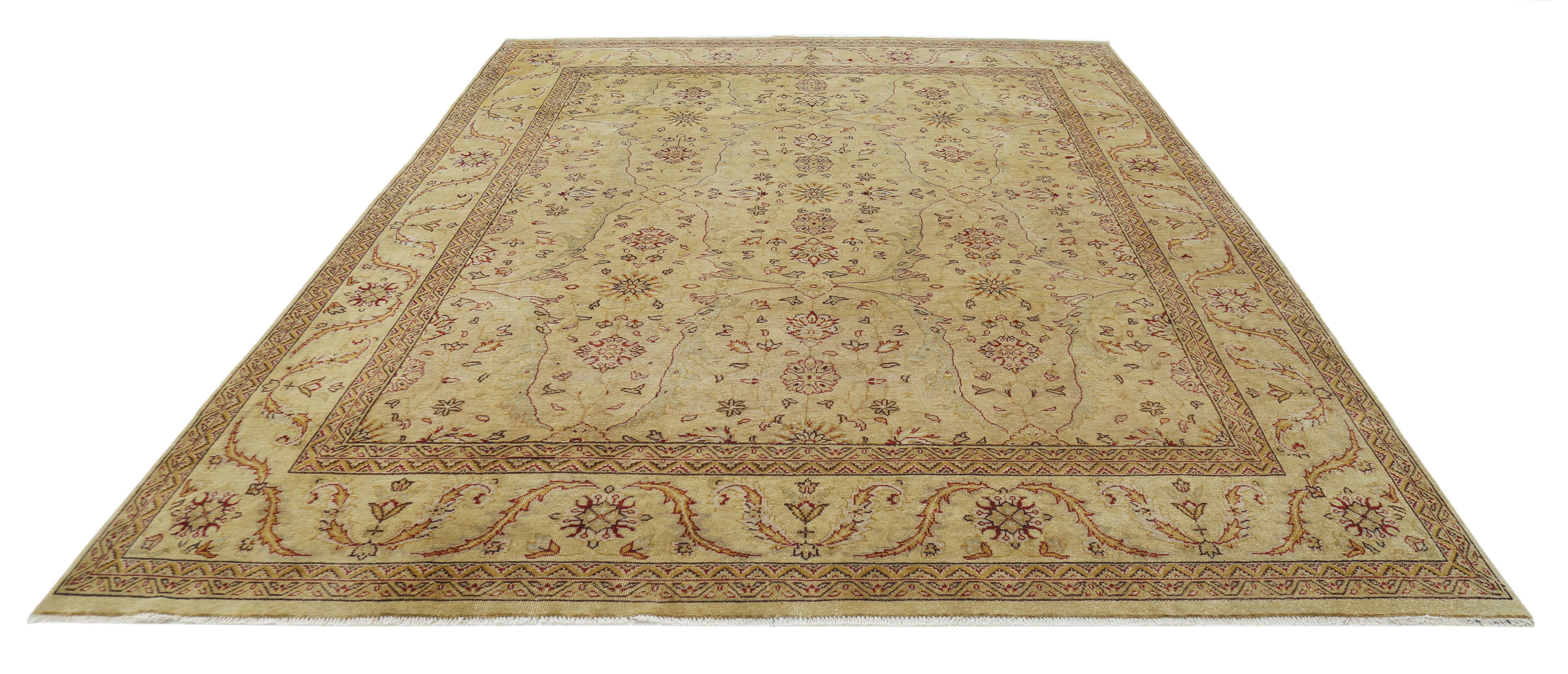 Alfombra de lana Ziegler anudada a mano - 9'0'' x 11'7''