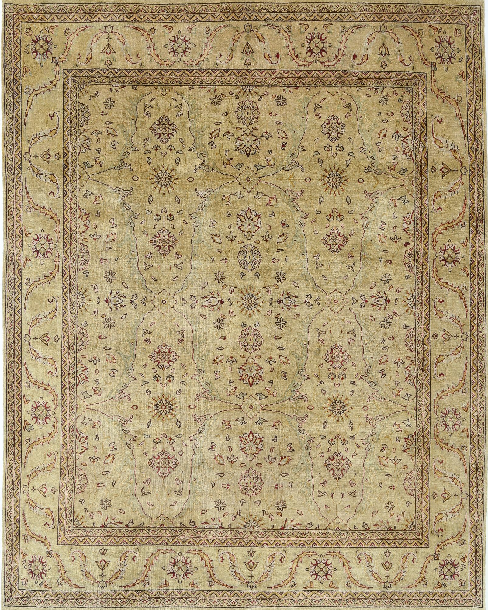 Alfombra de lana Ziegler anudada a mano - 9'0'' x 11'7''