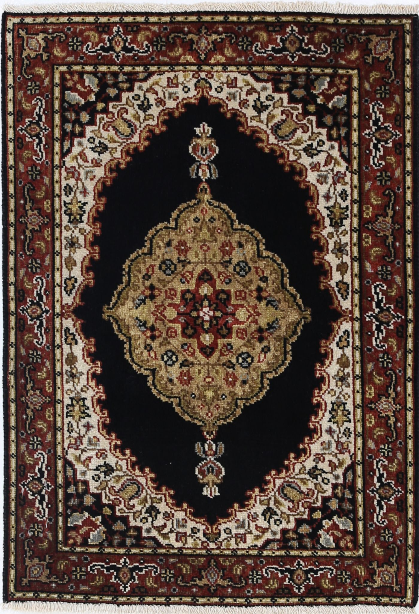 Hand Knotted Ziegler Wool Rug - 1'11'' x 2'10''