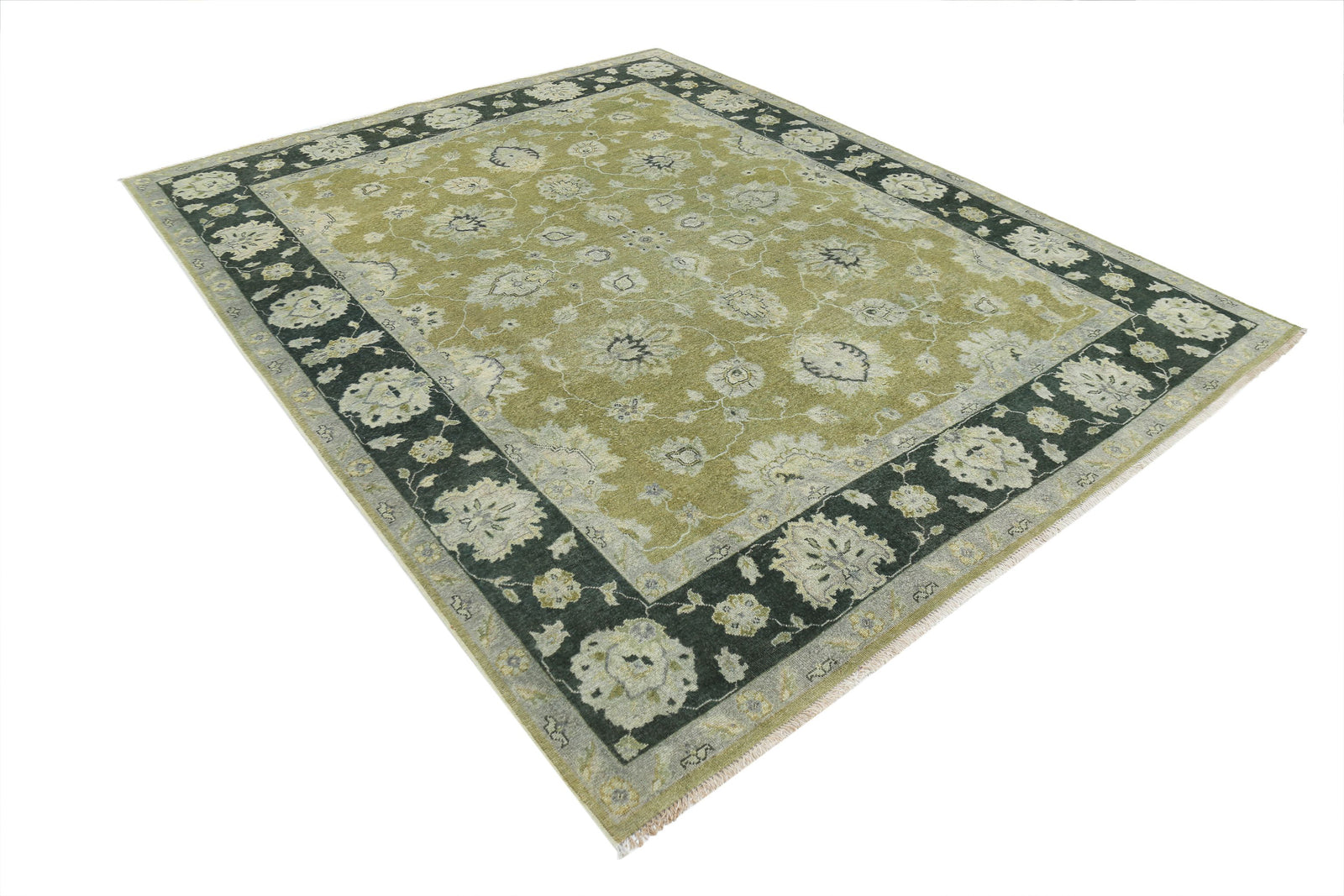 Hand Knotted Ziegler Wool Rug - 7'8'' x 9'9''