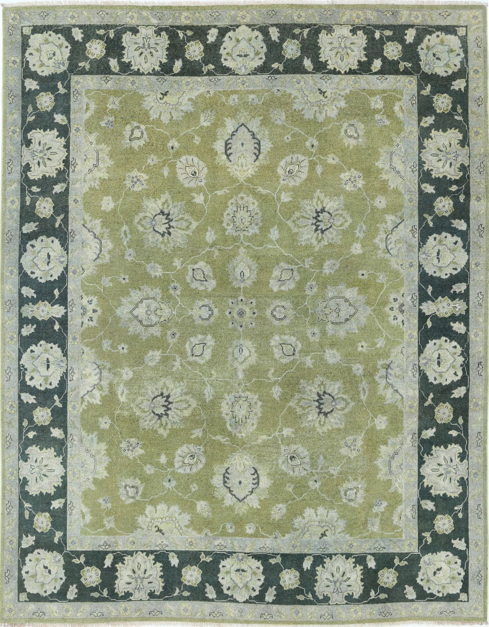 Hand Knotted Ziegler Wool Rug - 7'8'' x 9'9''