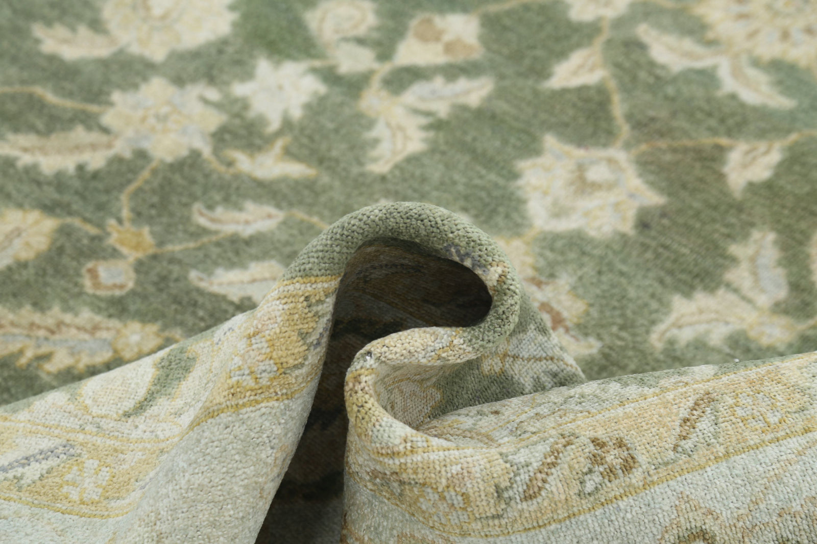 Hand Knotted Ziegler Wool Rug - 7'6'' x 9'9''