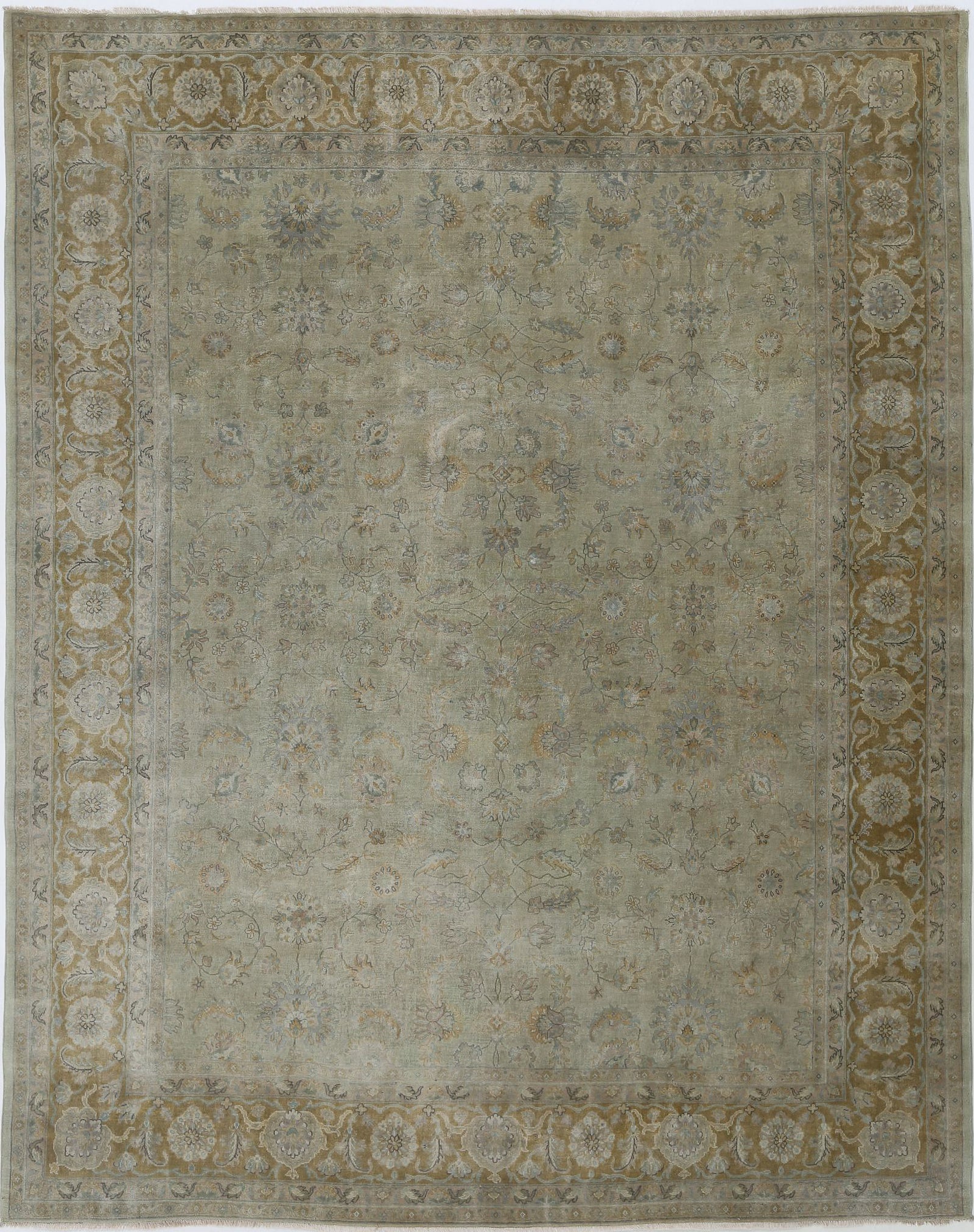 Hand Knotted Ziegler Wool Rug - 8'10'' x 11'6''
