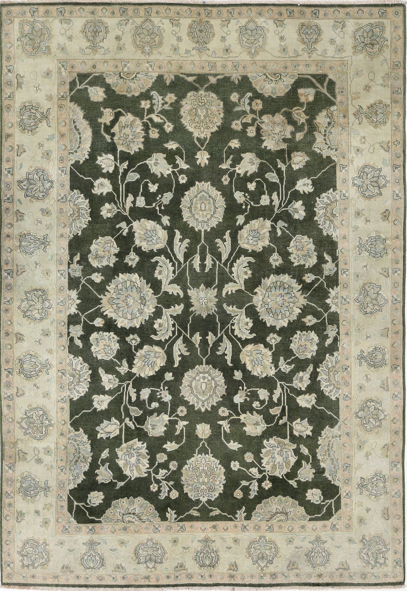 Hand Knotted Ziegler Wool Rug - 6'0'' x 8'8''