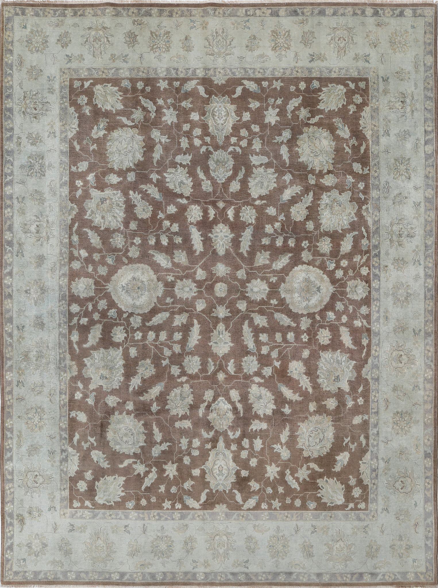 Hand Knotted Ziegler Wool Rug - 8'10'' x 11'9''