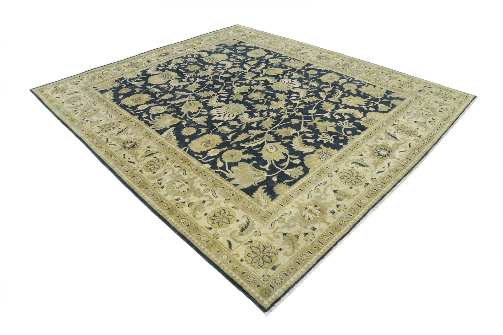 Hand Knotted Ziegler Wool Rug - 8'4'' x 9'5''