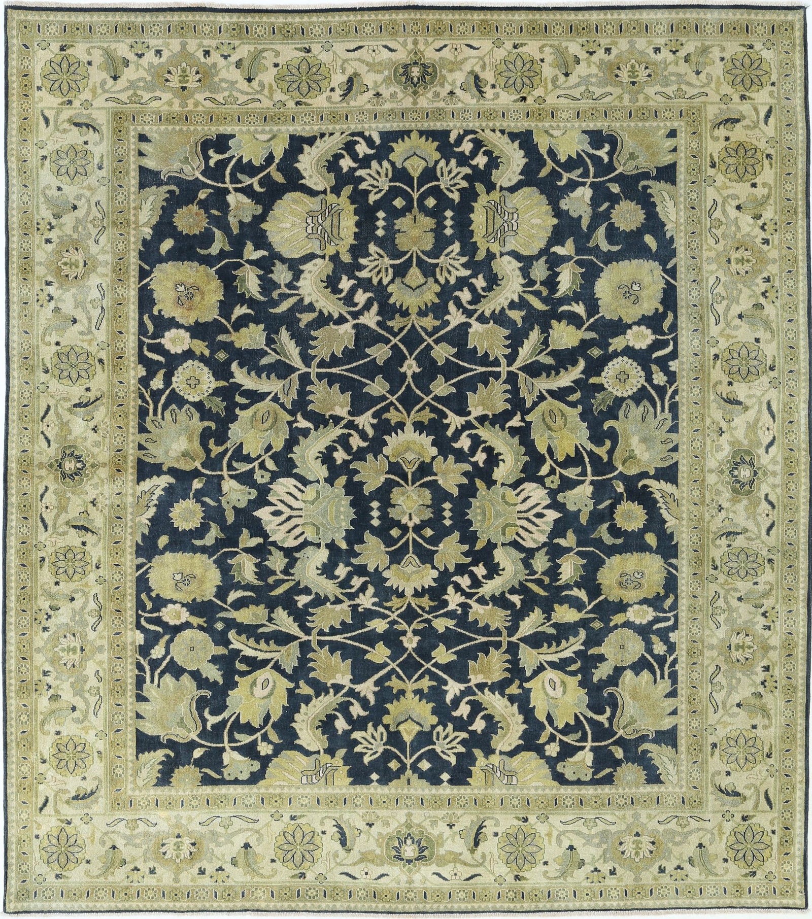 Hand Knotted Ziegler Wool Rug - 8'4'' x 9'5''