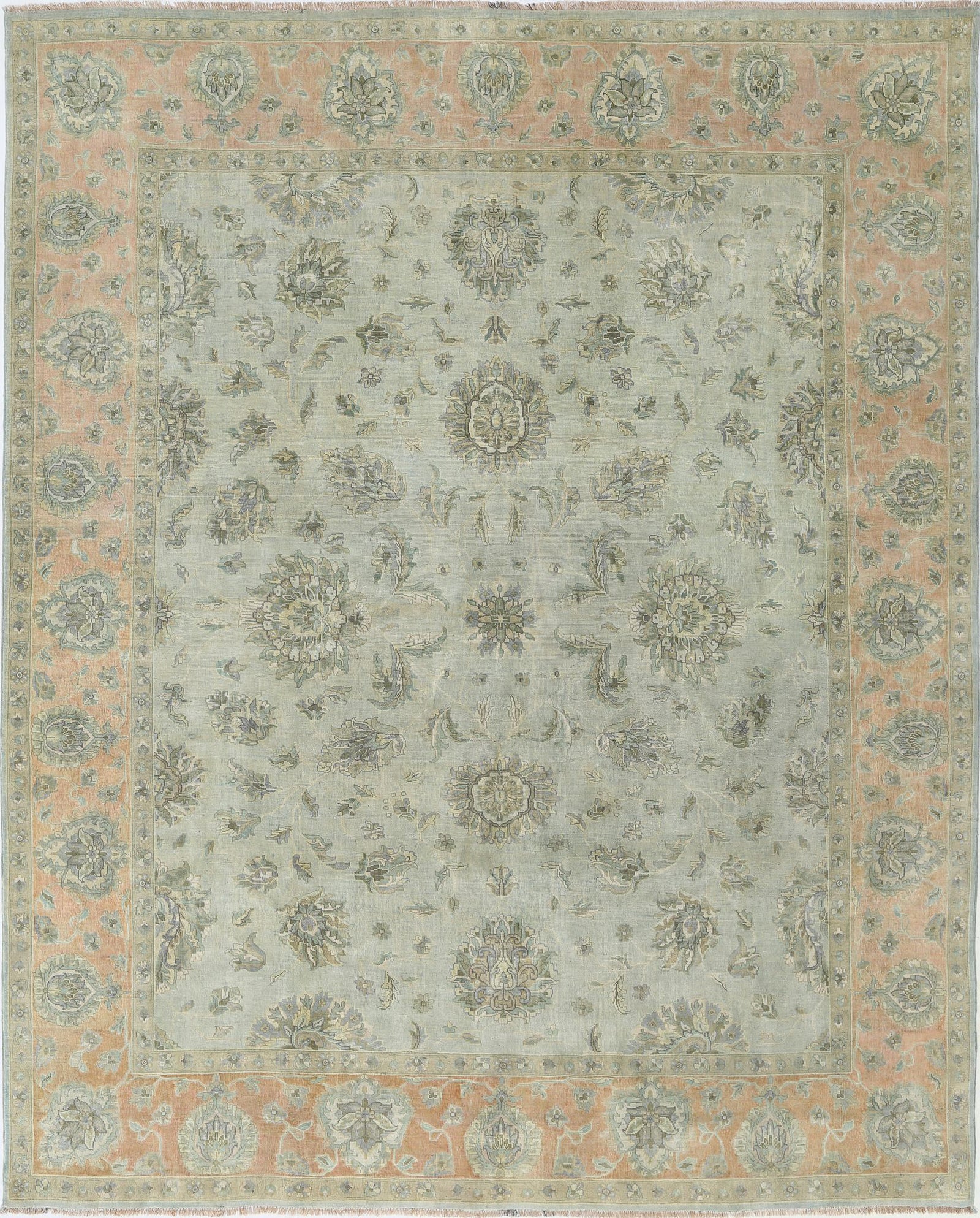 Hand Knotted Ziegler Wool Rug - 8'2'' x 9'11''