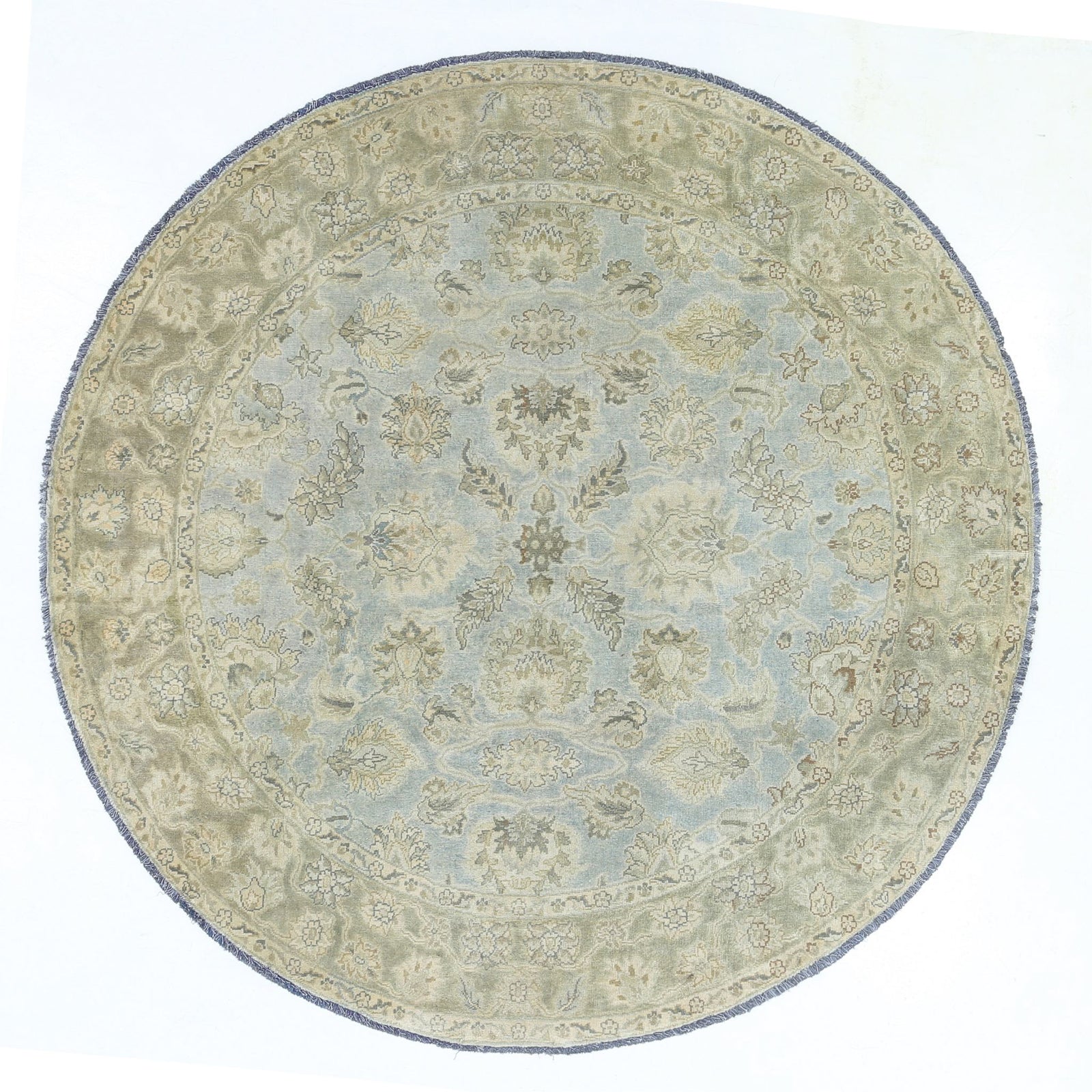 Hand Knotted Ziegler Wool Rug - 5'8'' x 5'10''