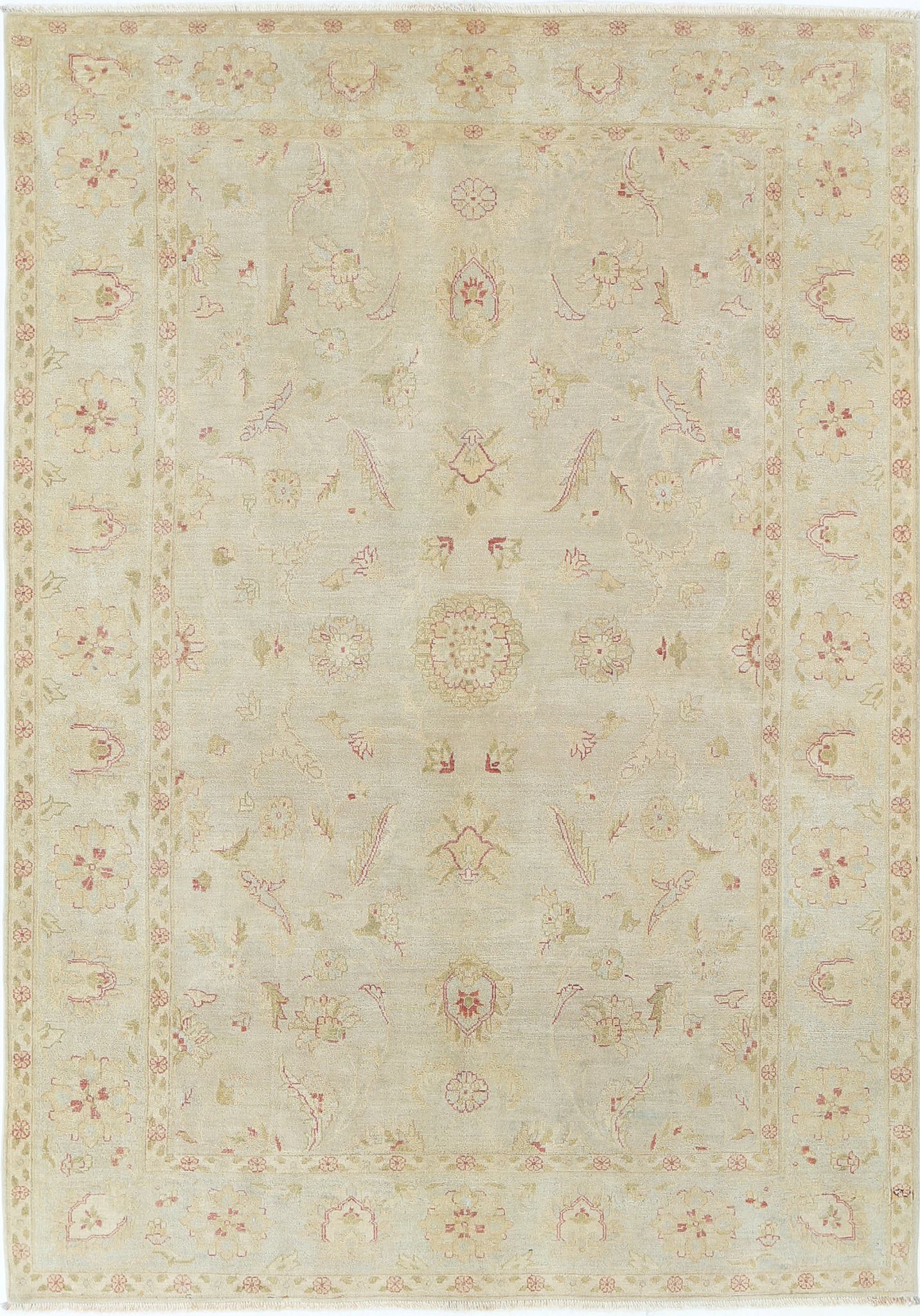 Hand Knotted Ziegler Wool Rug - 6'0'' x 8'6''