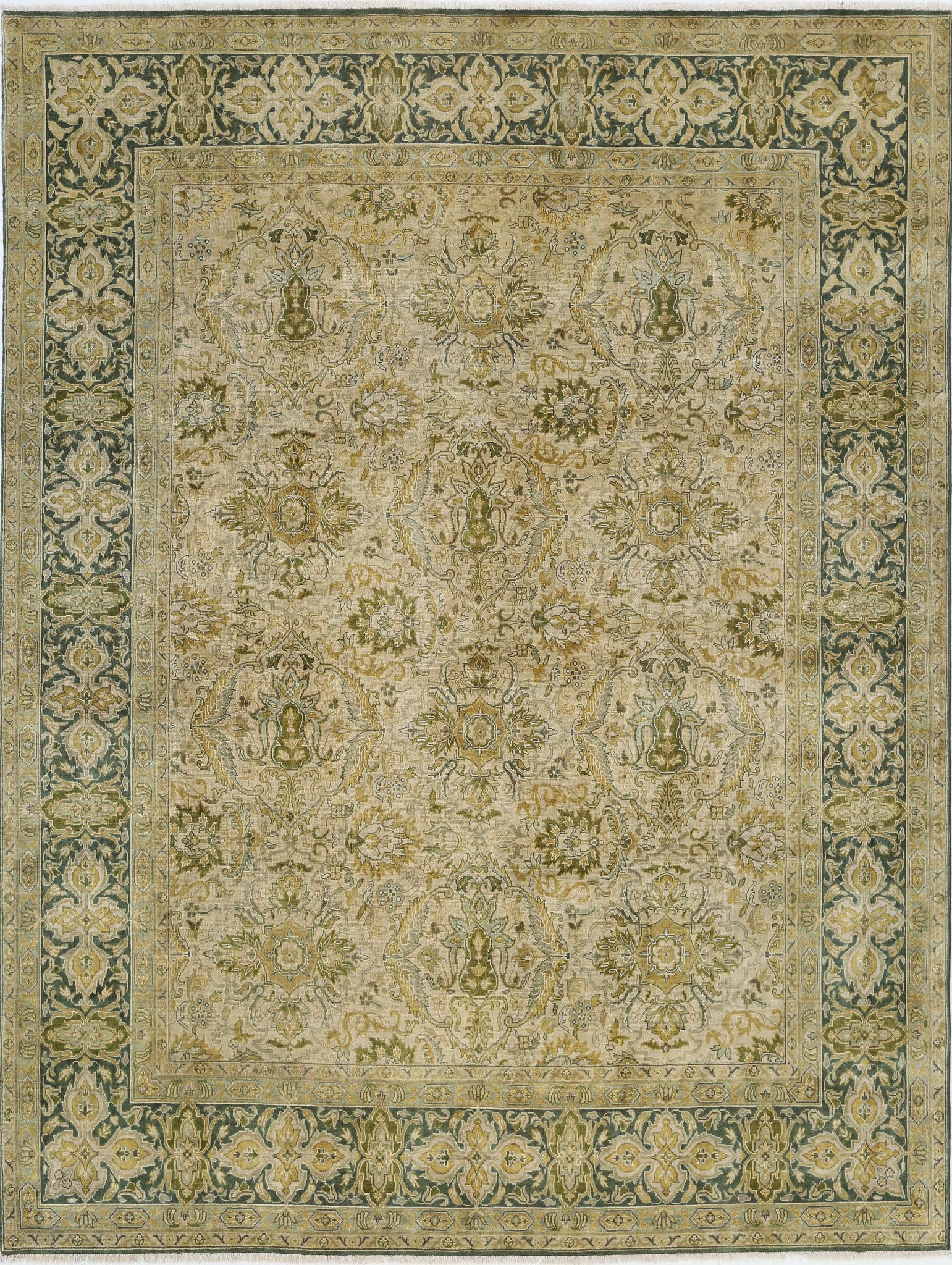 Hand Knotted Ziegler Wool Rug - 7'8'' x 10'1''