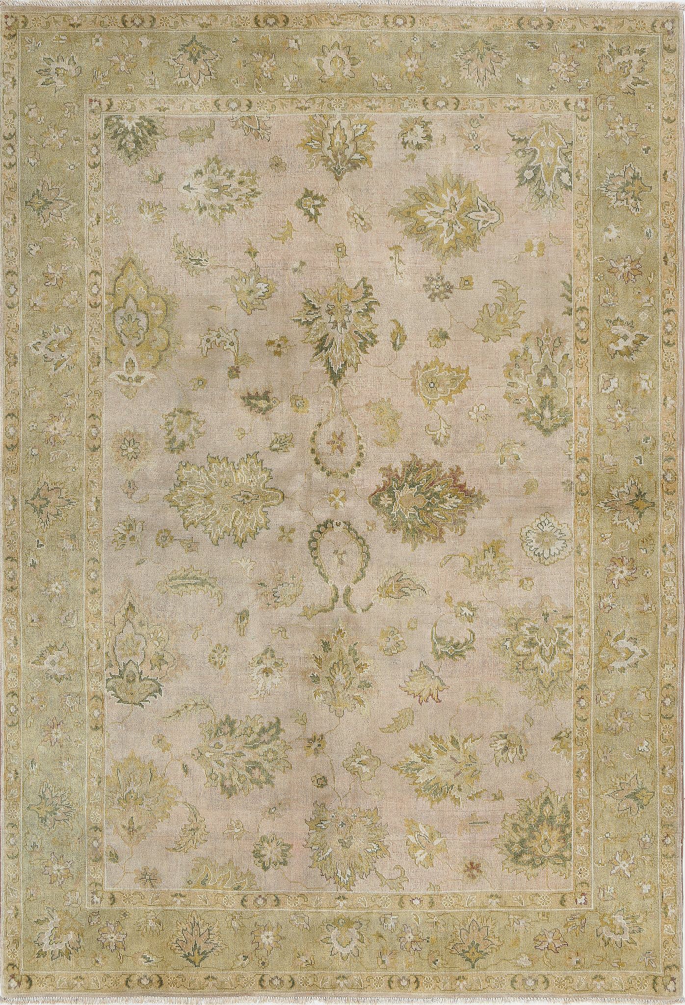Hand Knotted Ziegler Wool Rug - 5'5'' x 7'11''