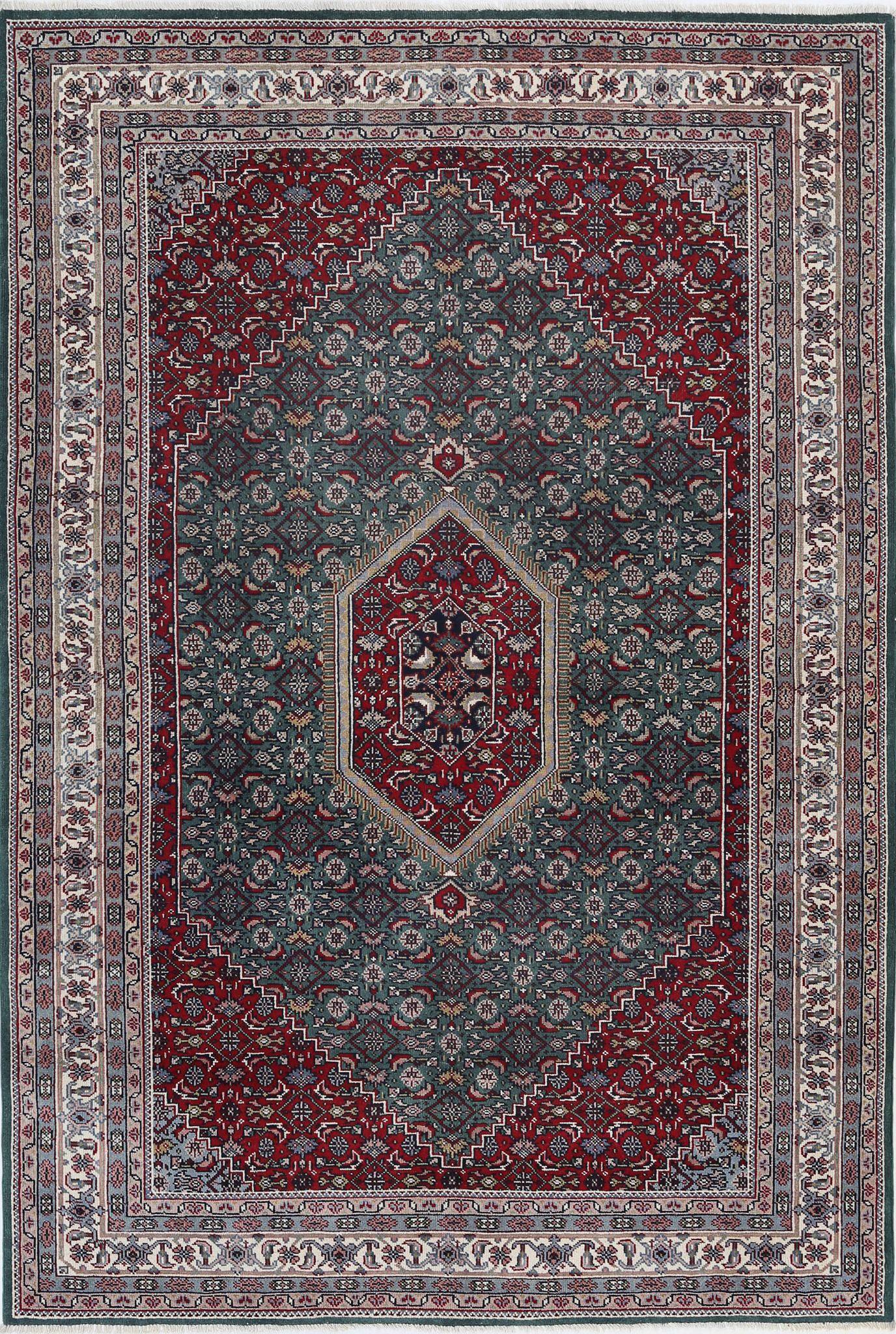 Hand Knotted Ziegler Wool Rug - 5'9'' x 8'6''
