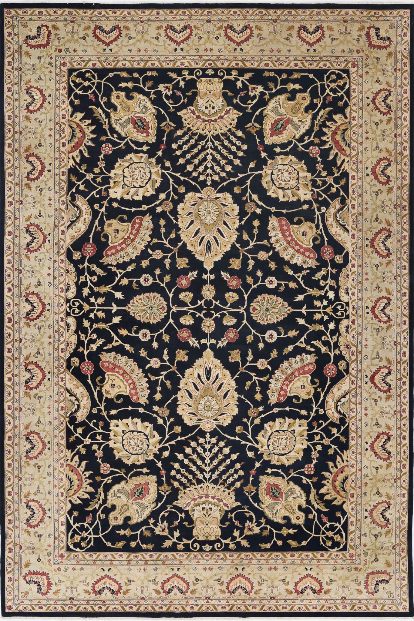 Hand Knotted Ziegler Wool Rug - 11'9'' x 17'8''