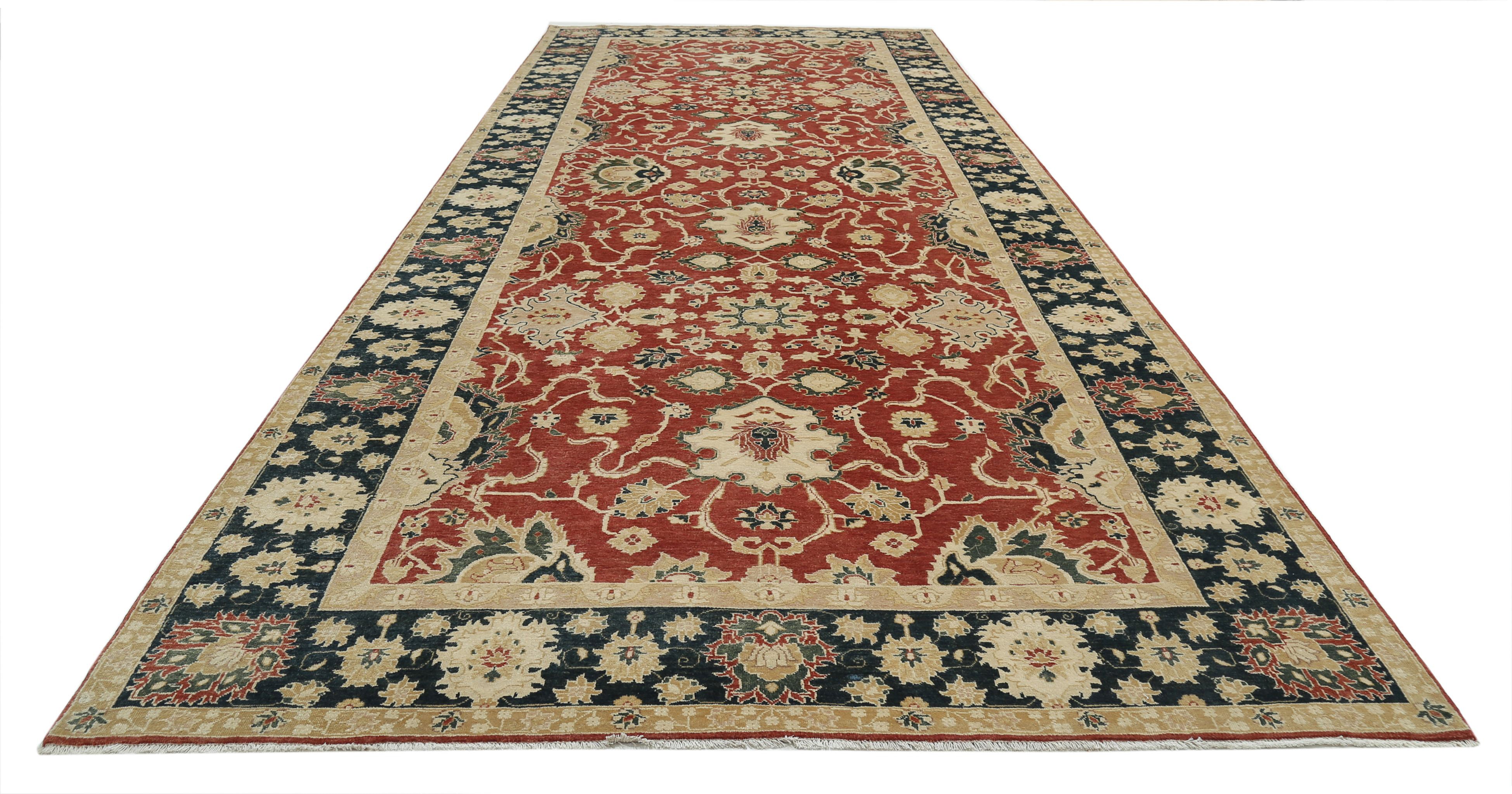 Alfombra de lana Ziegler anudada a mano - 7'10'' x 20'2''