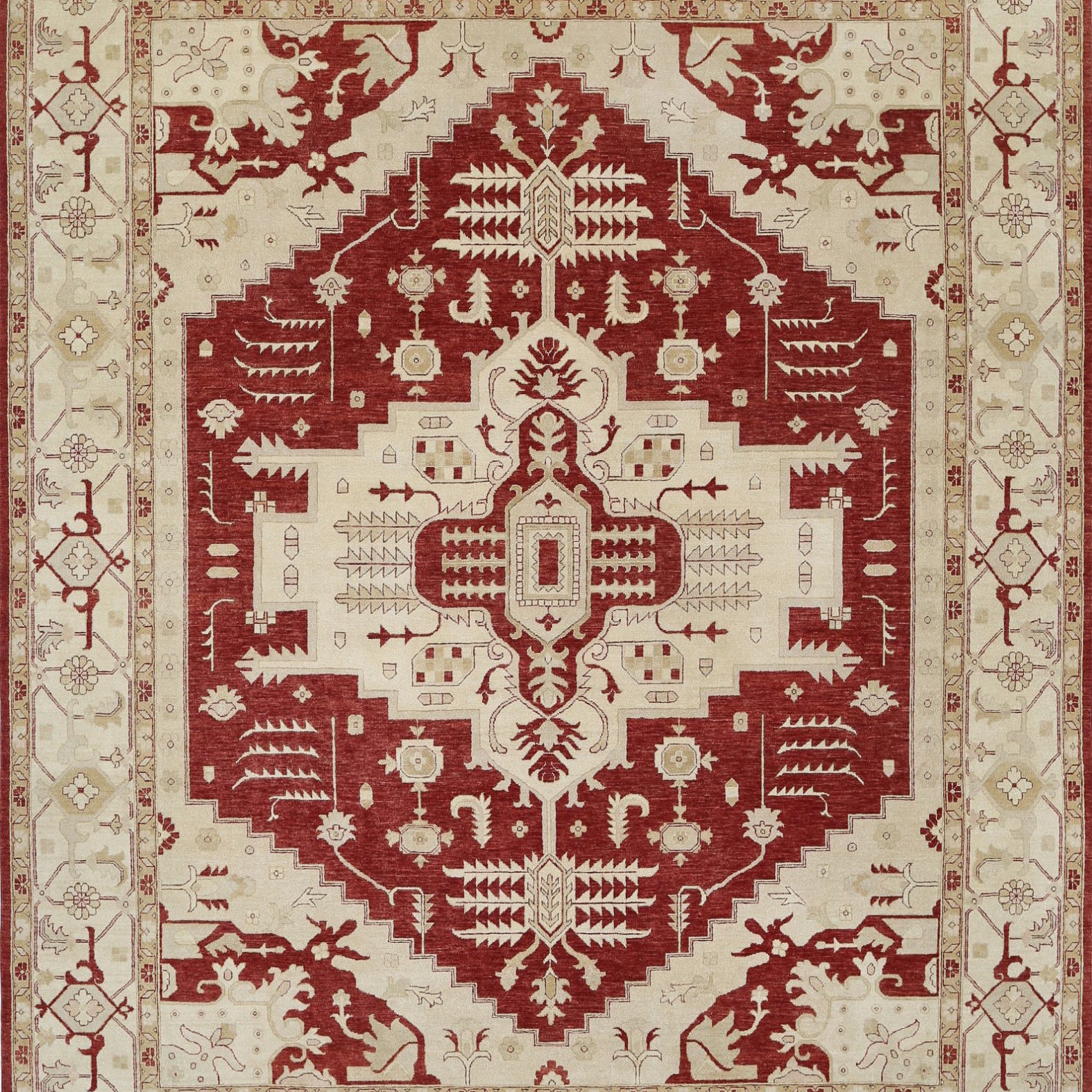 Hand Knotted Ziegler Wool Rug - 11'8'' x 14'11''