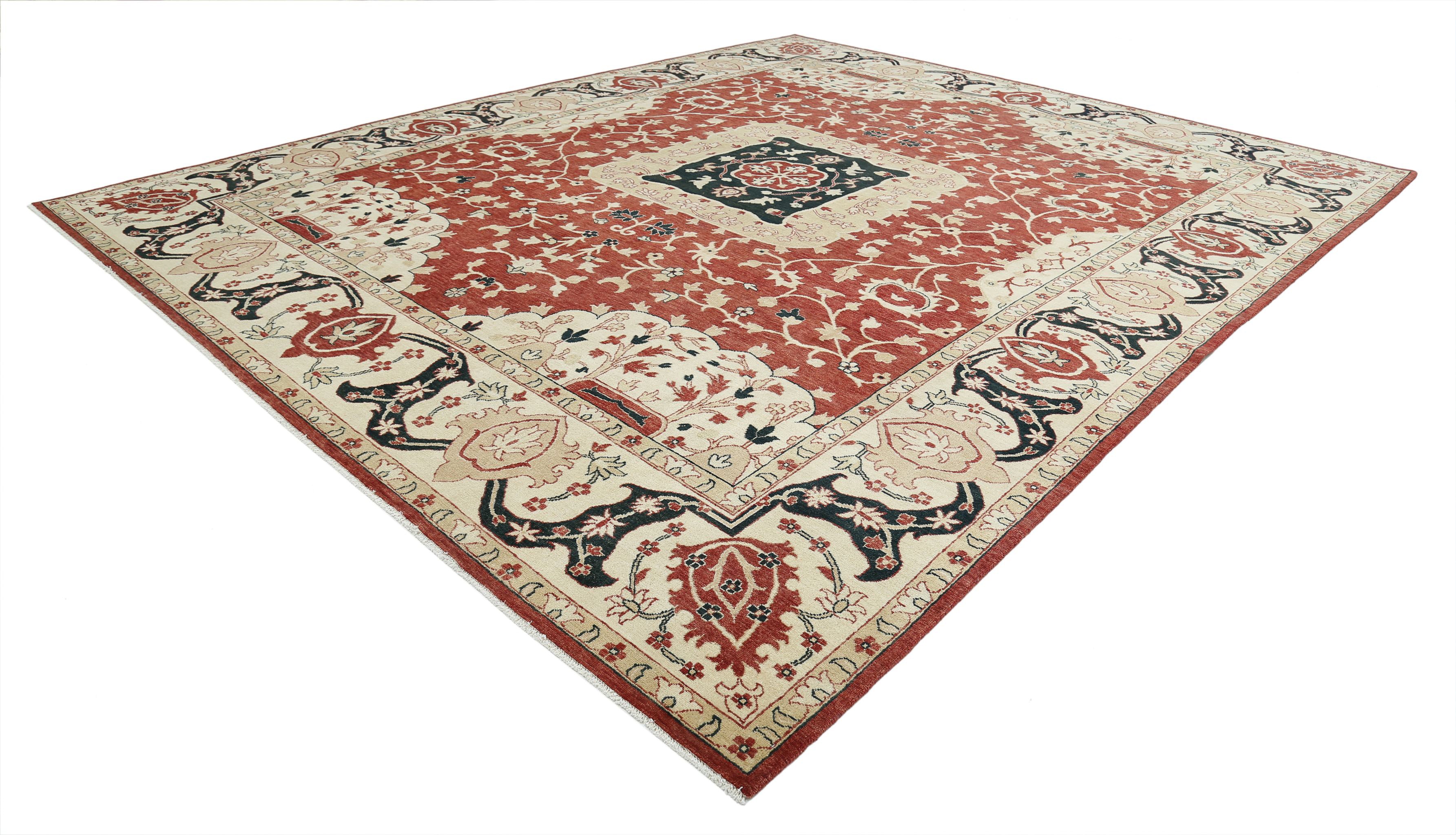 Hand Knotted Ziegler Wool Rug - 11'11'' x 14'8''