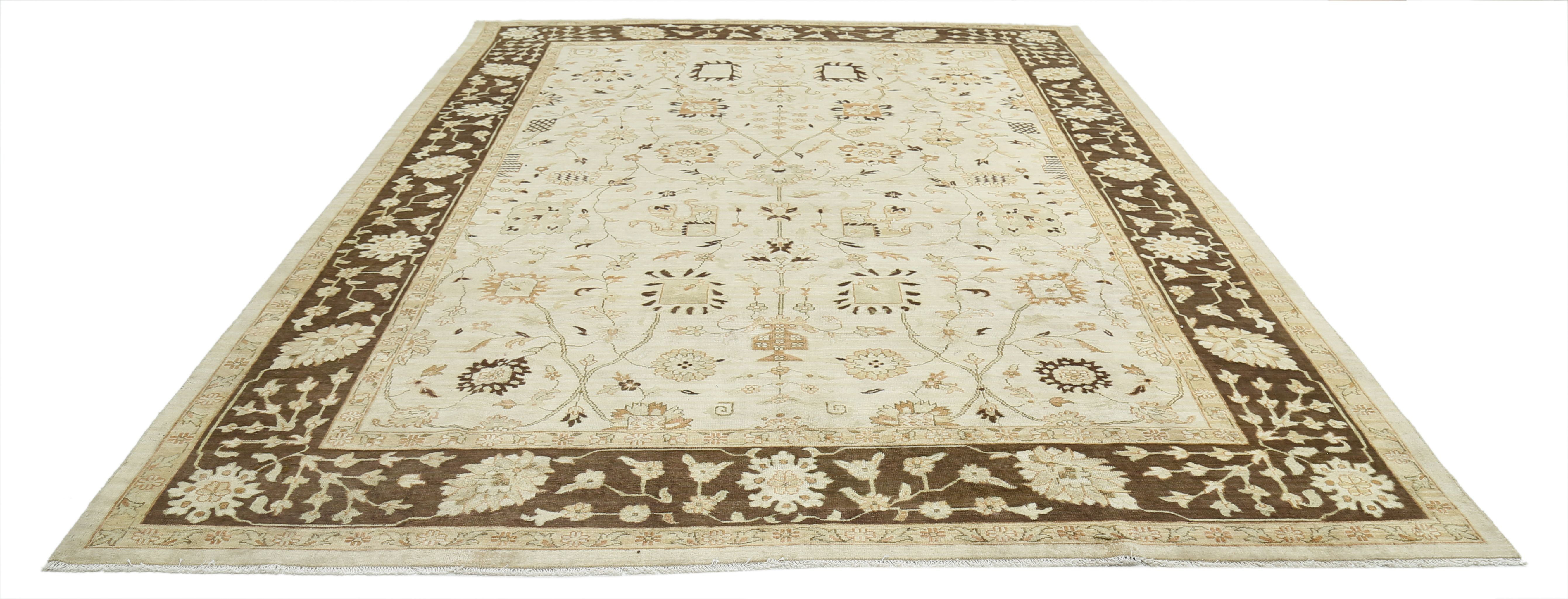 Alfombra de lana Ziegler anudada a mano - 9'2'' x 13'2''