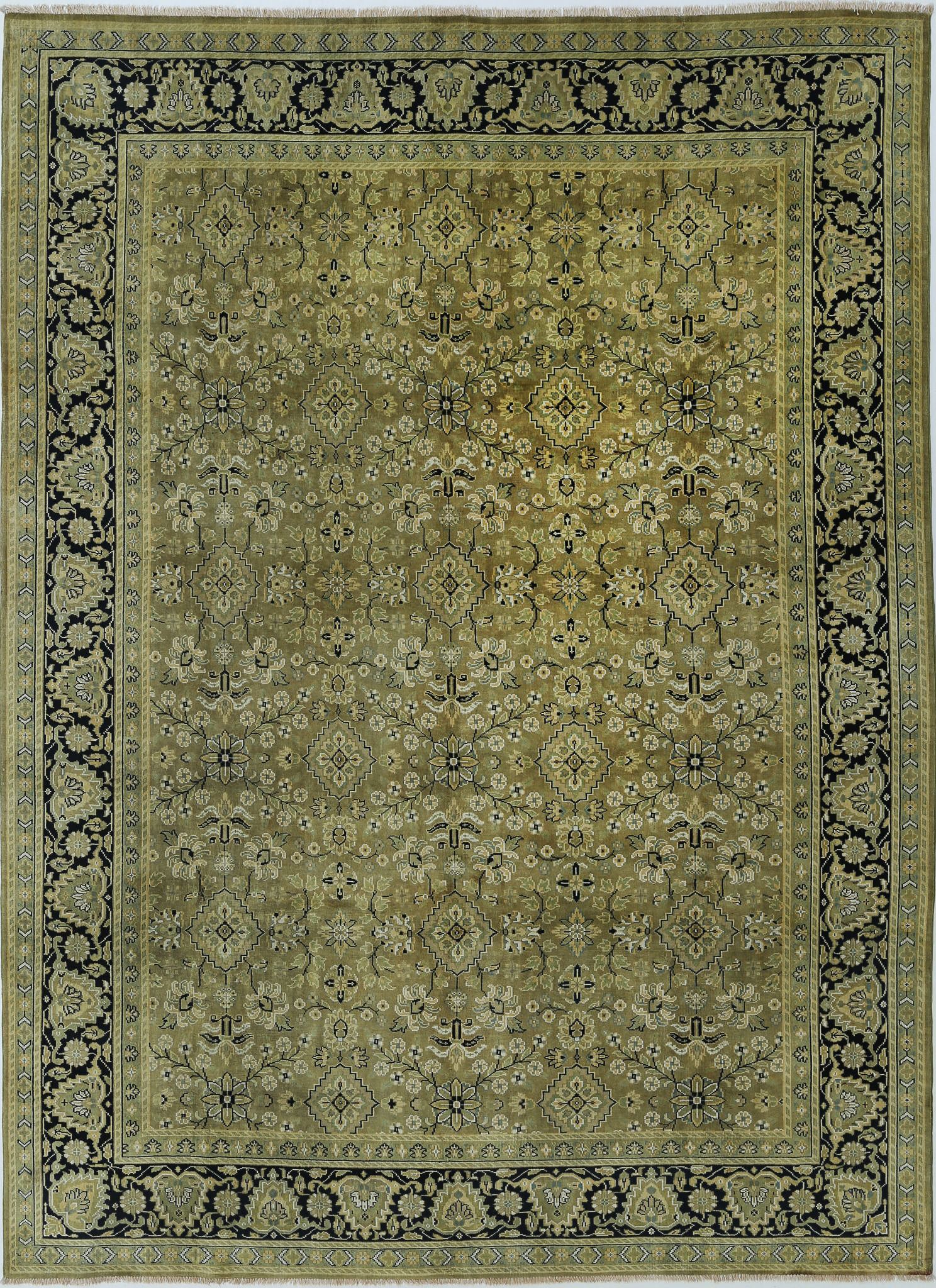 Hand Knotted Ziegler Wool Rug - 8'8'' x 11'7''