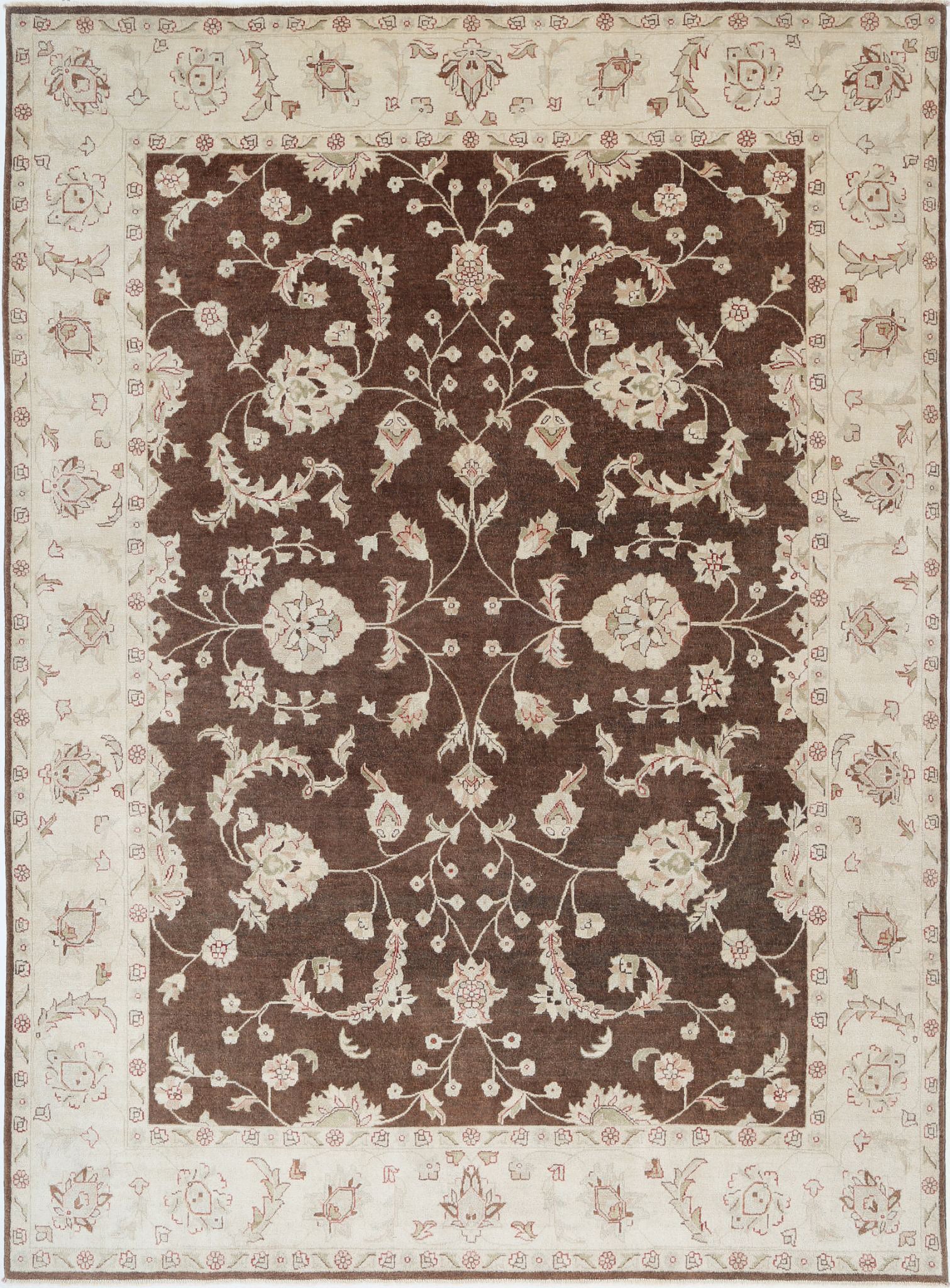 Hand Knotted Ziegler Wool Rug - 8'8'' x 11'1''
