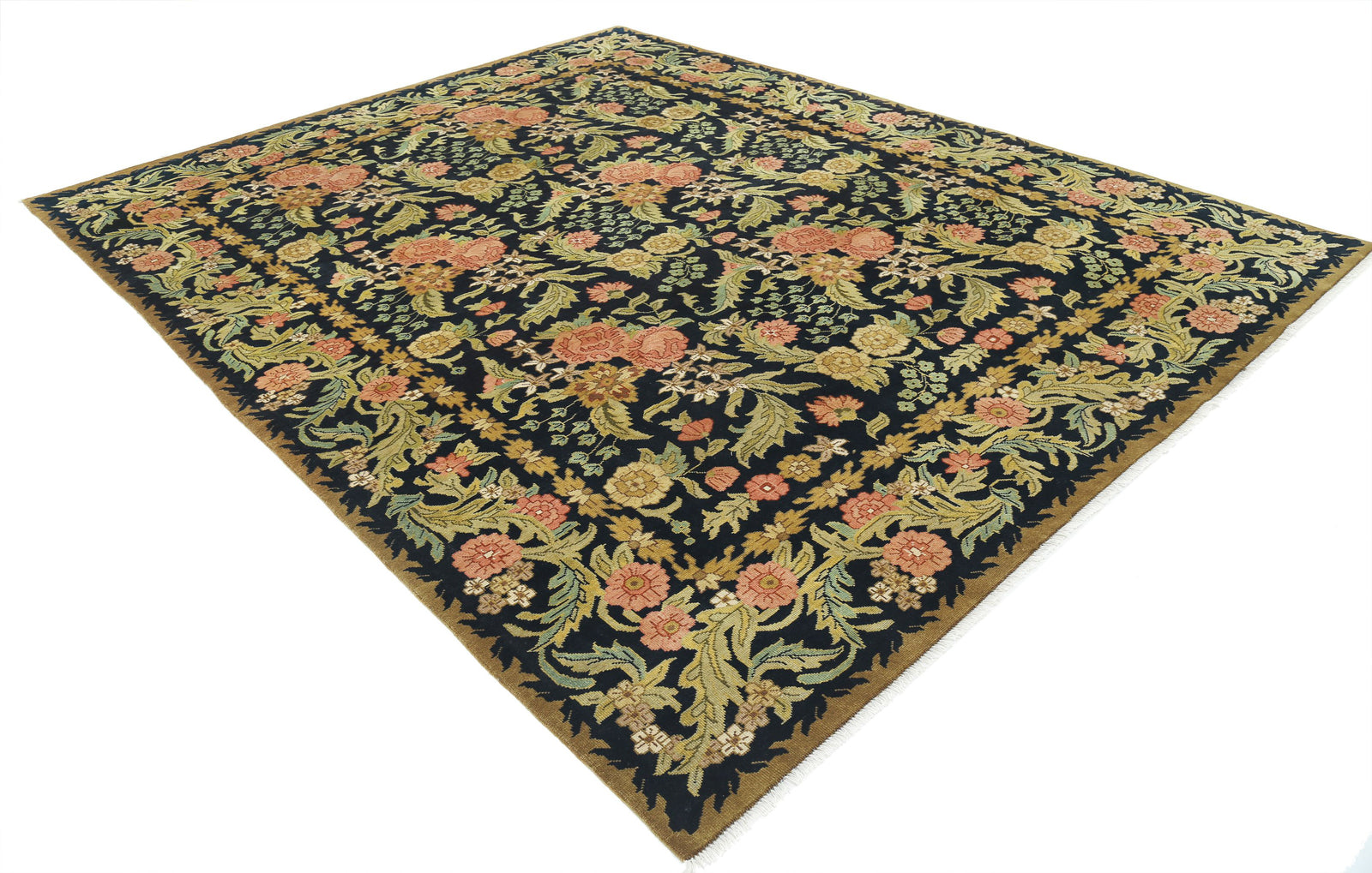 Hand Knotted Ziegler Wool Rug - 7'10'' x 9'11''
