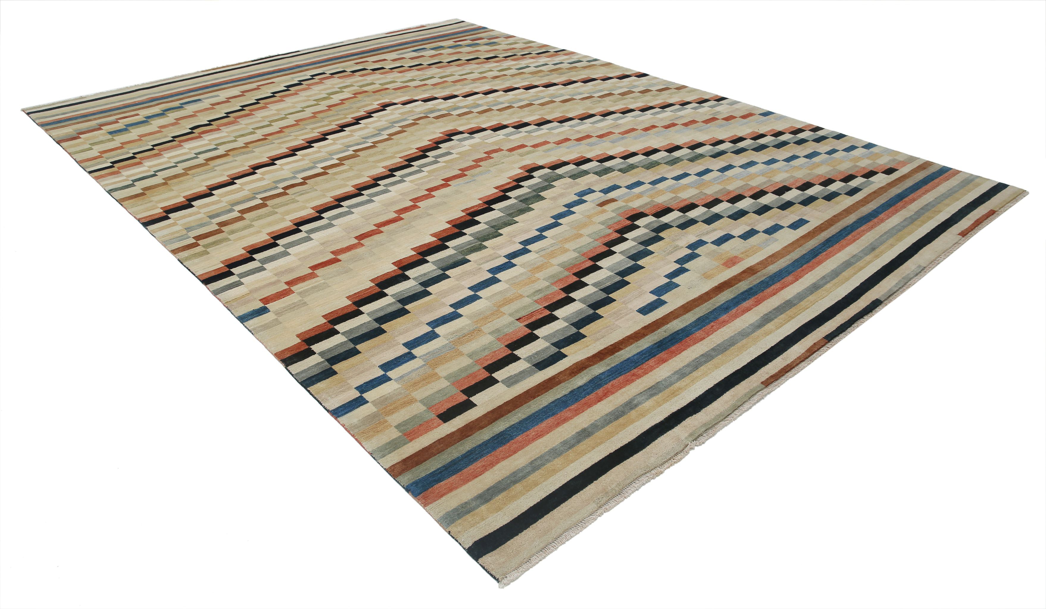Hand Knotted Ziegler Wool Rug - 8'11'' x 11'11''