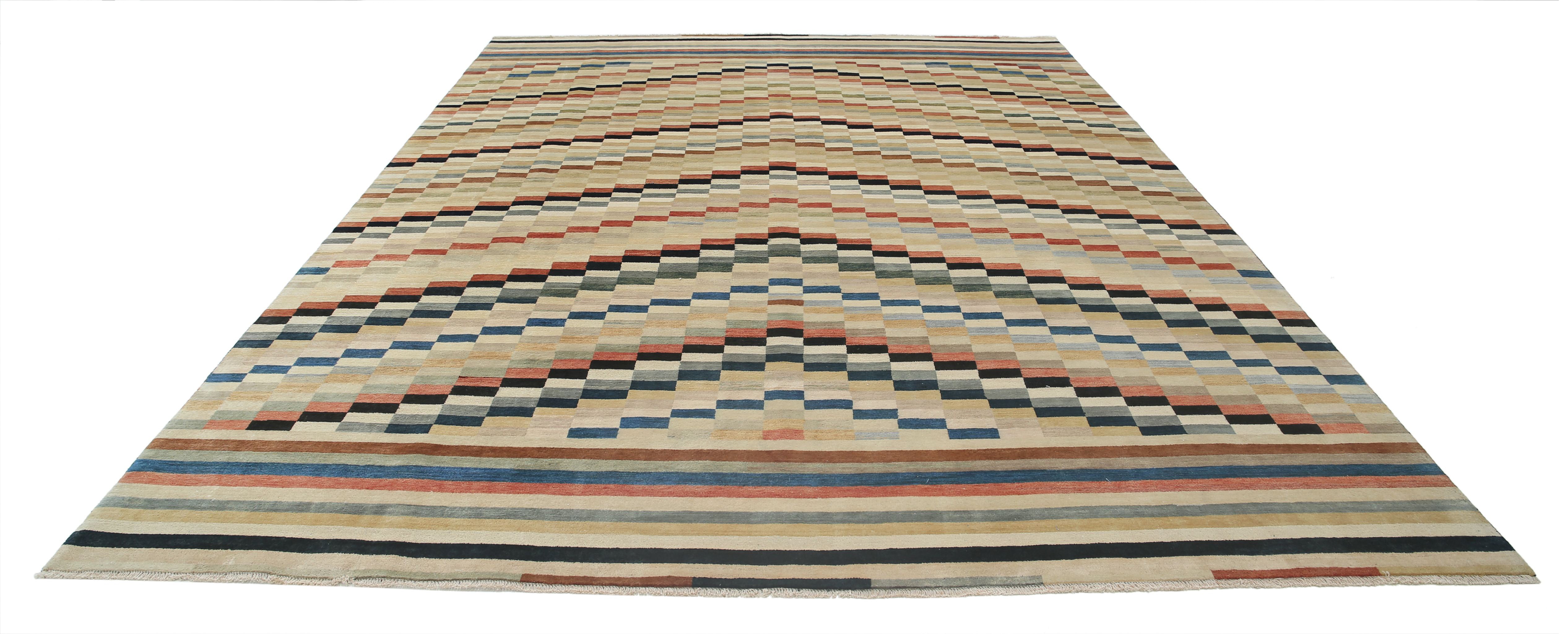 Hand Knotted Ziegler Wool Rug - 8'11'' x 11'11''