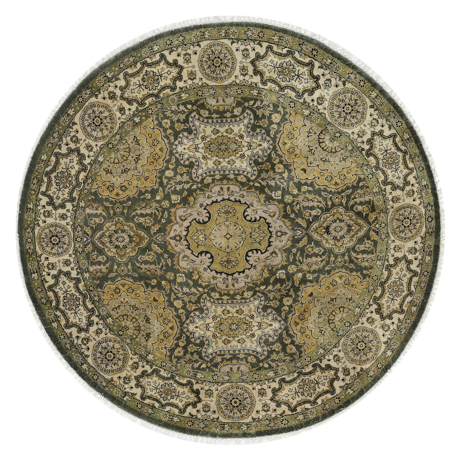 Hand Knotted Ziegler Wool Rug - 5'9'' x 5'10''