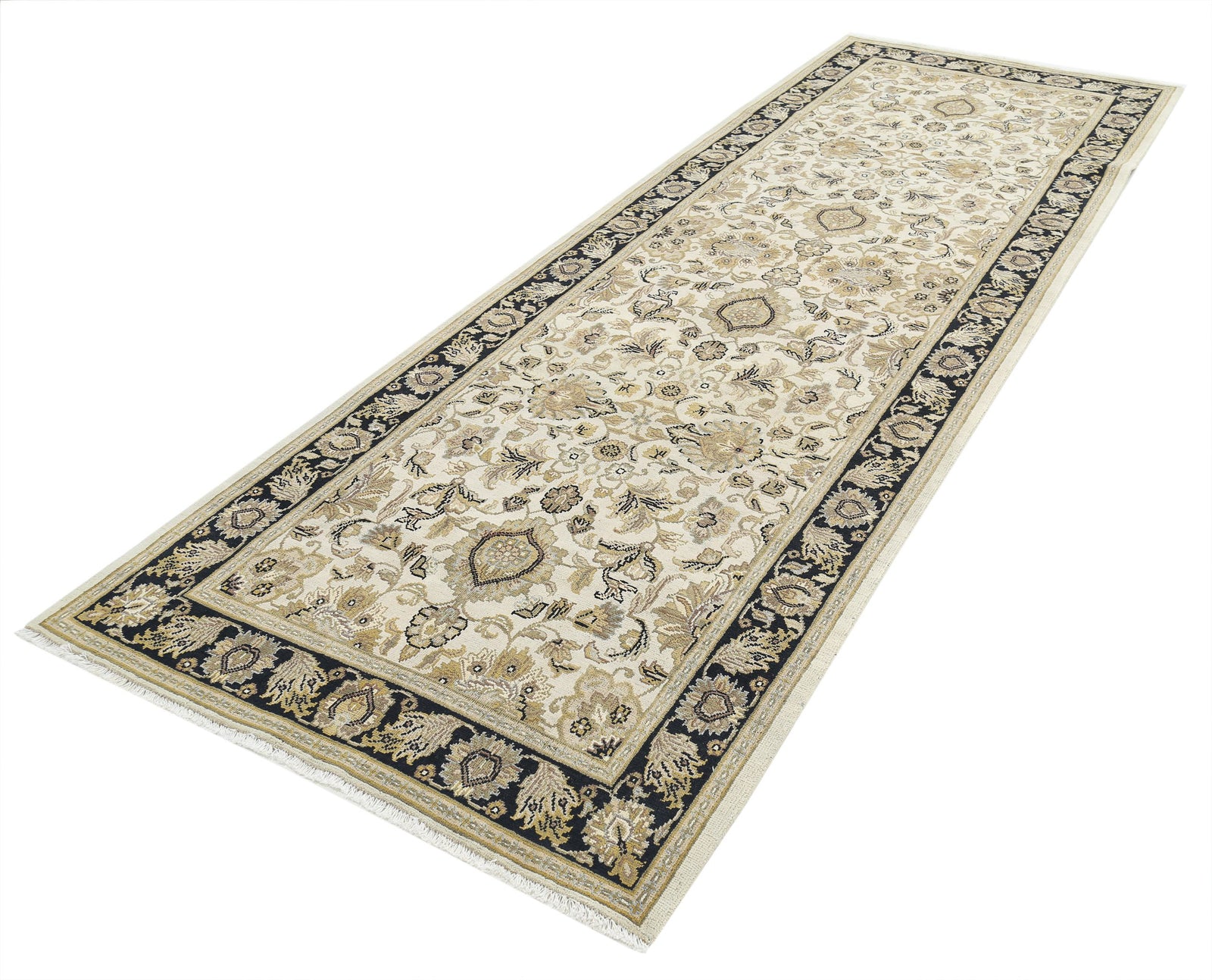Hand Knotted Ziegler Wool Rug - 4'0'' x 11'6''