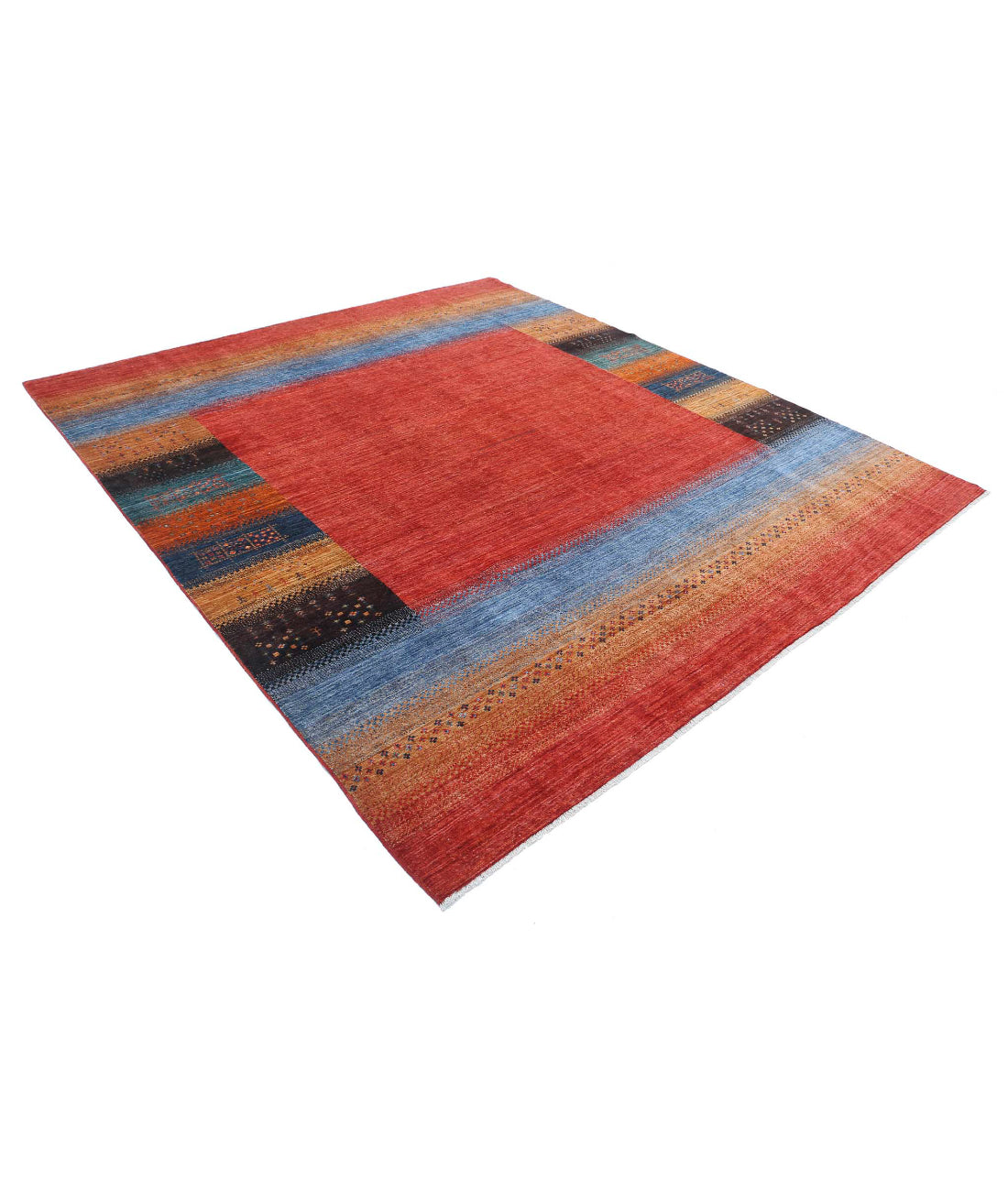 Hand Knotted Gabbeh Wool Rug - 8'4'' x 9'7'' 8'4'' x 9'7'' (250 X 288) / Multi / Multi