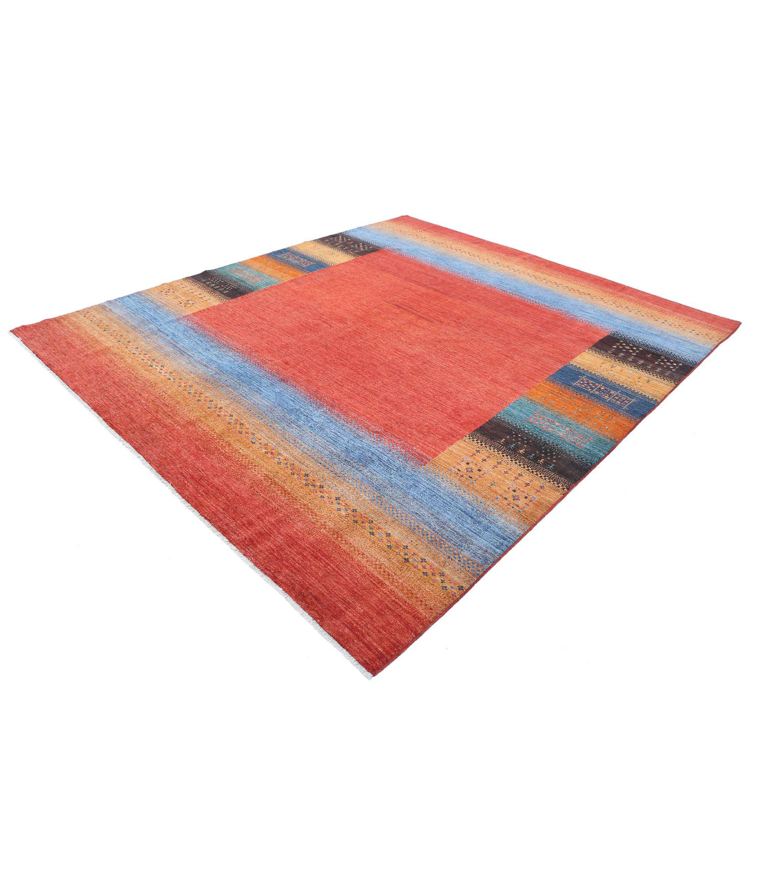 Hand Knotted Gabbeh Wool Rug - 8'4'' x 9'7'' 8'4'' x 9'7'' (250 X 288) / Multi / Multi