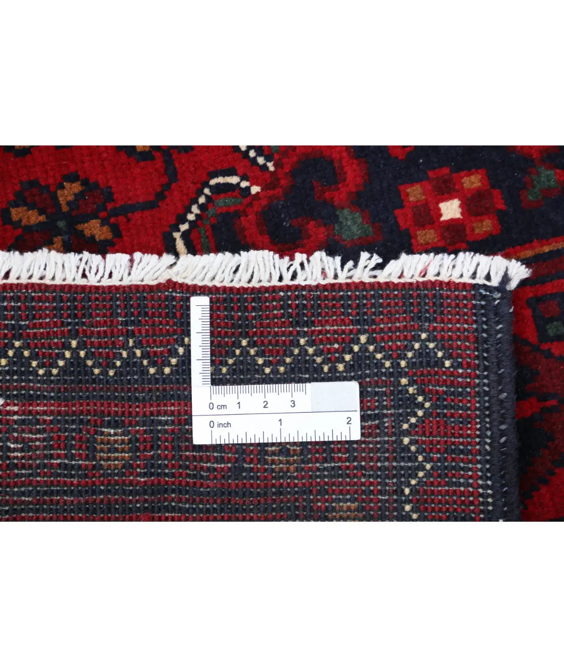 Alfombra de lana Khamyab afgana anudada a mano - 2'8'' x 9'3''