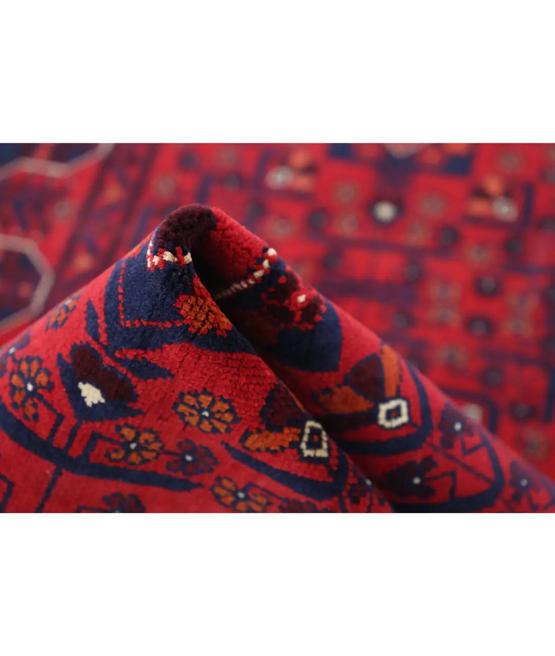 Alfombra de lana Khamyab afgana anudada a mano - 2'8'' x 9'6''