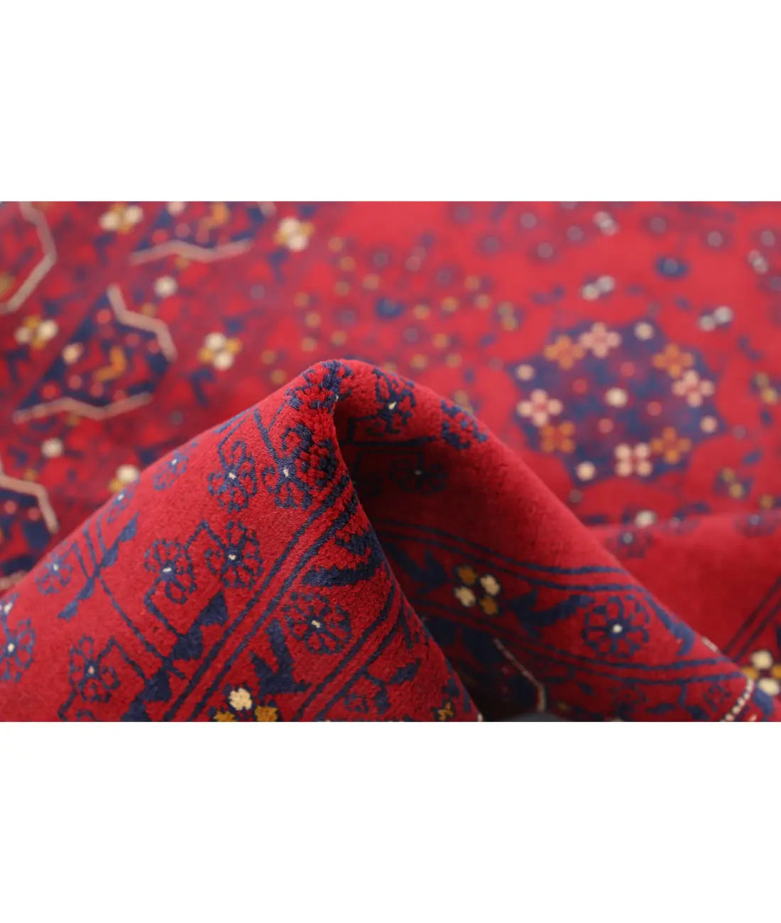 Hand Knotted Afghan Khamyab Wool Rug - 3'0'' x 4'7''