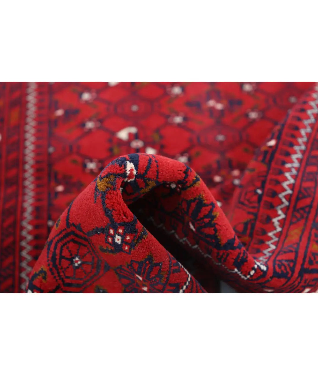 Hand Knotted Afghan Khamyab Wool Rug - 3'1'' x 4'9''