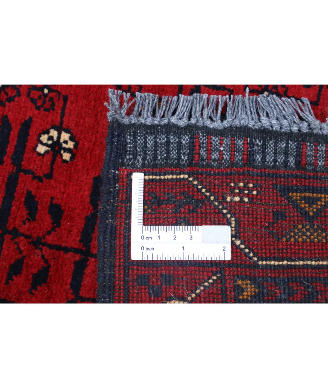 Hand Knotted Afghan Khamyab Wool Rug - 3'3'' x 4'9''
