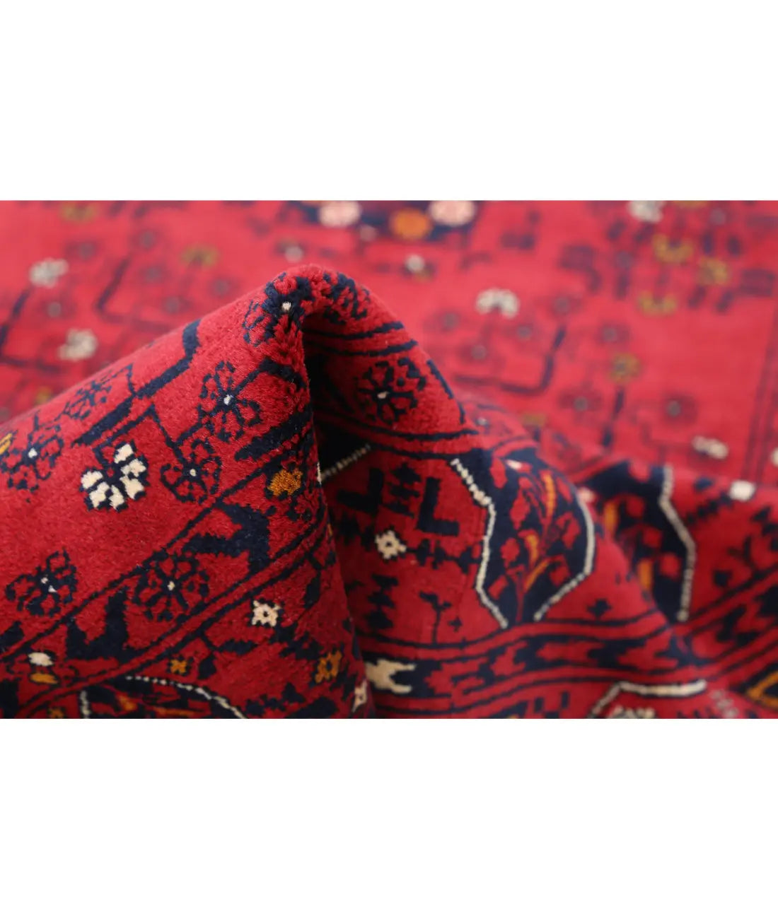 Hand Knotted Afghan Khamyab Wool Rug - 3'3'' x 4'9''