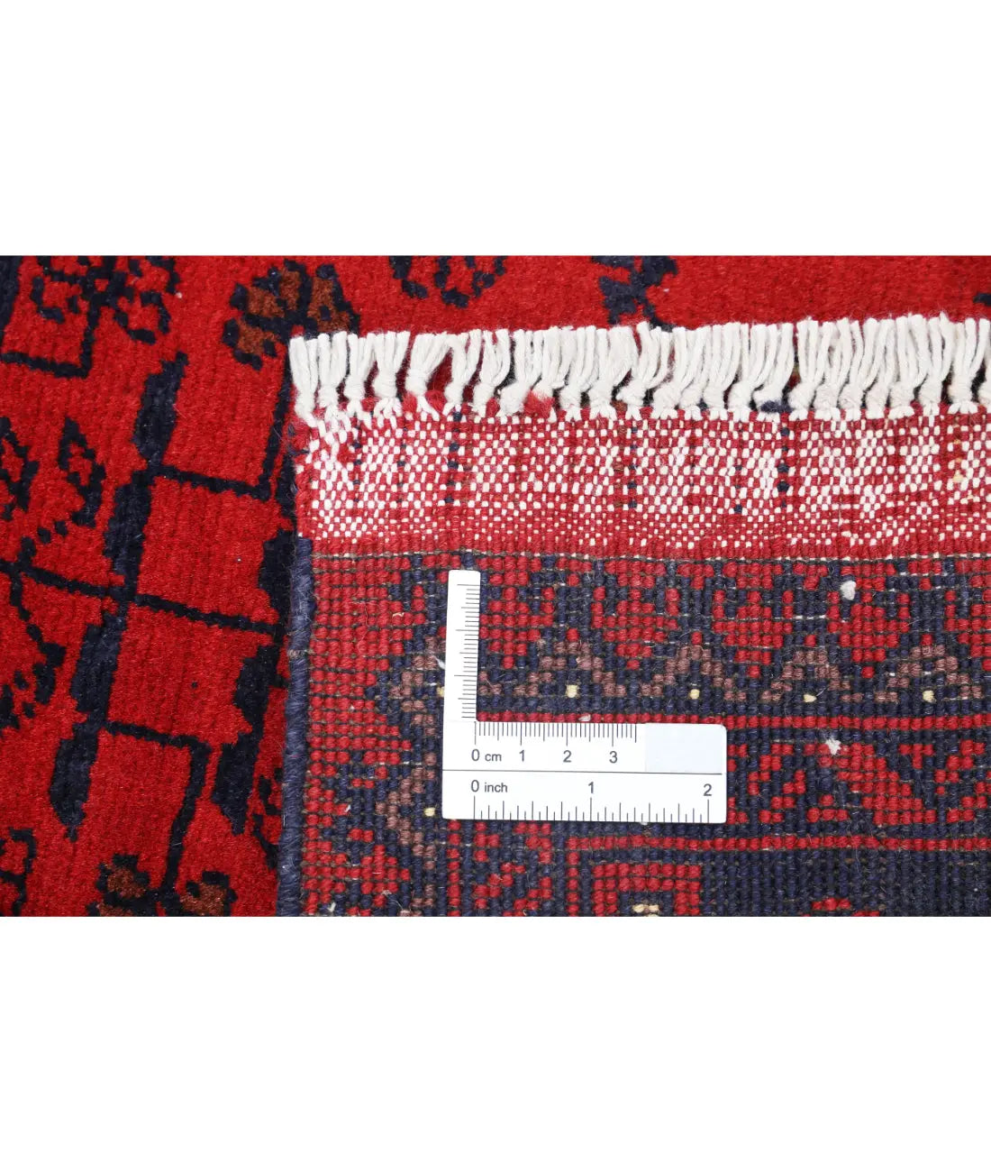 Hand Knotted Afghan Khamyab Wool Rug - 3'4'' x 4'8''