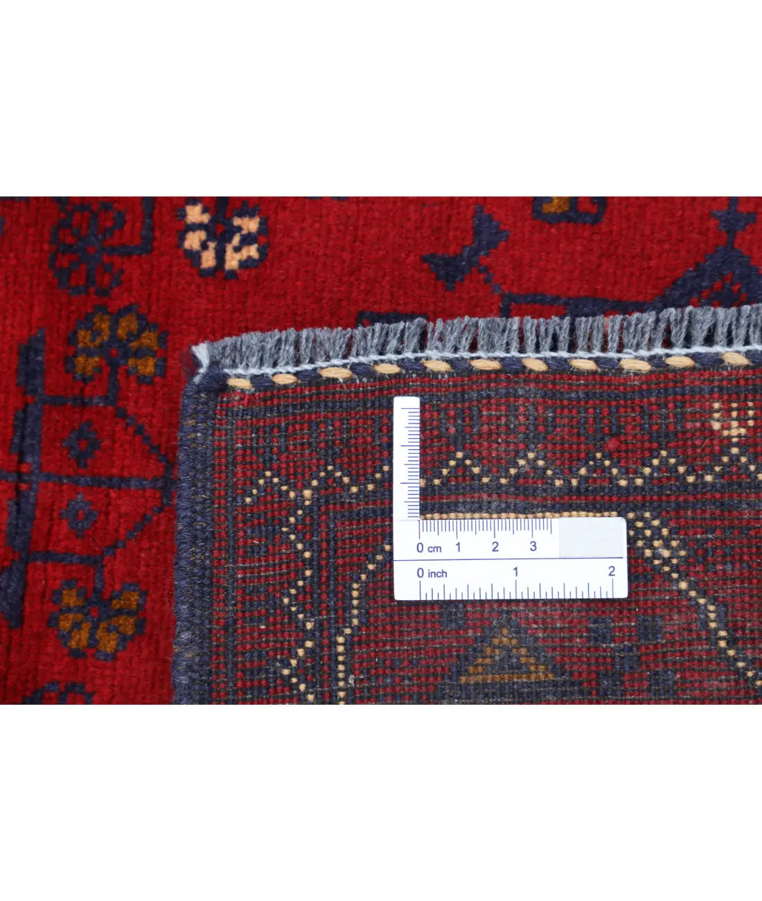 Hand Knotted Afghan Khamyab Wool Rug - 3'4'' x 4'9''