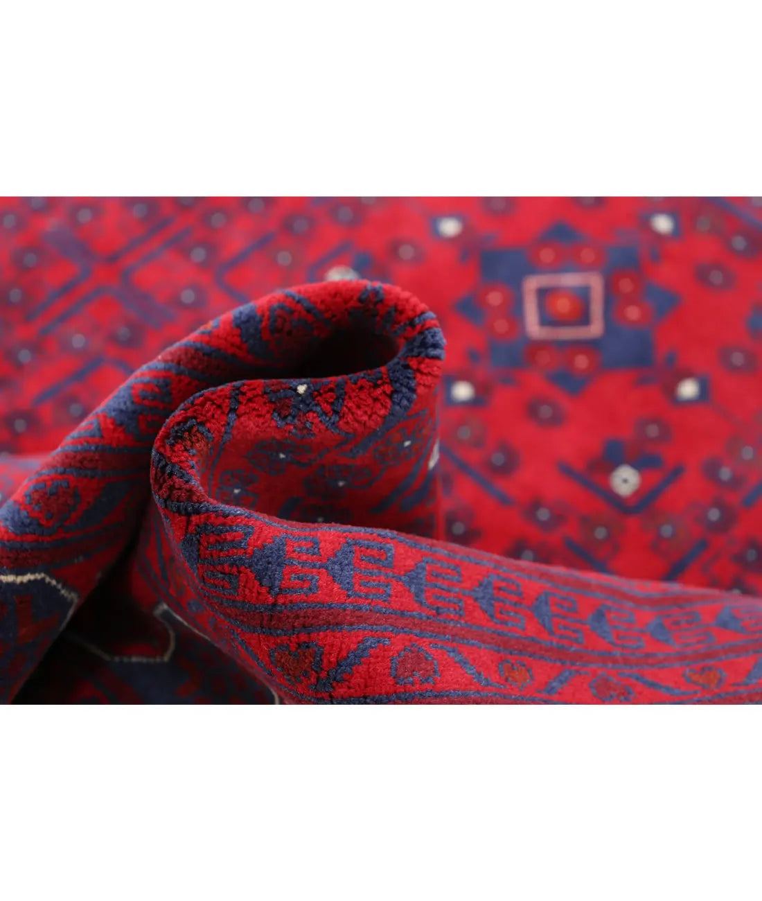 Alfombra de lana Khamyab afgana anudada a mano - 6'7'' x 9'8''