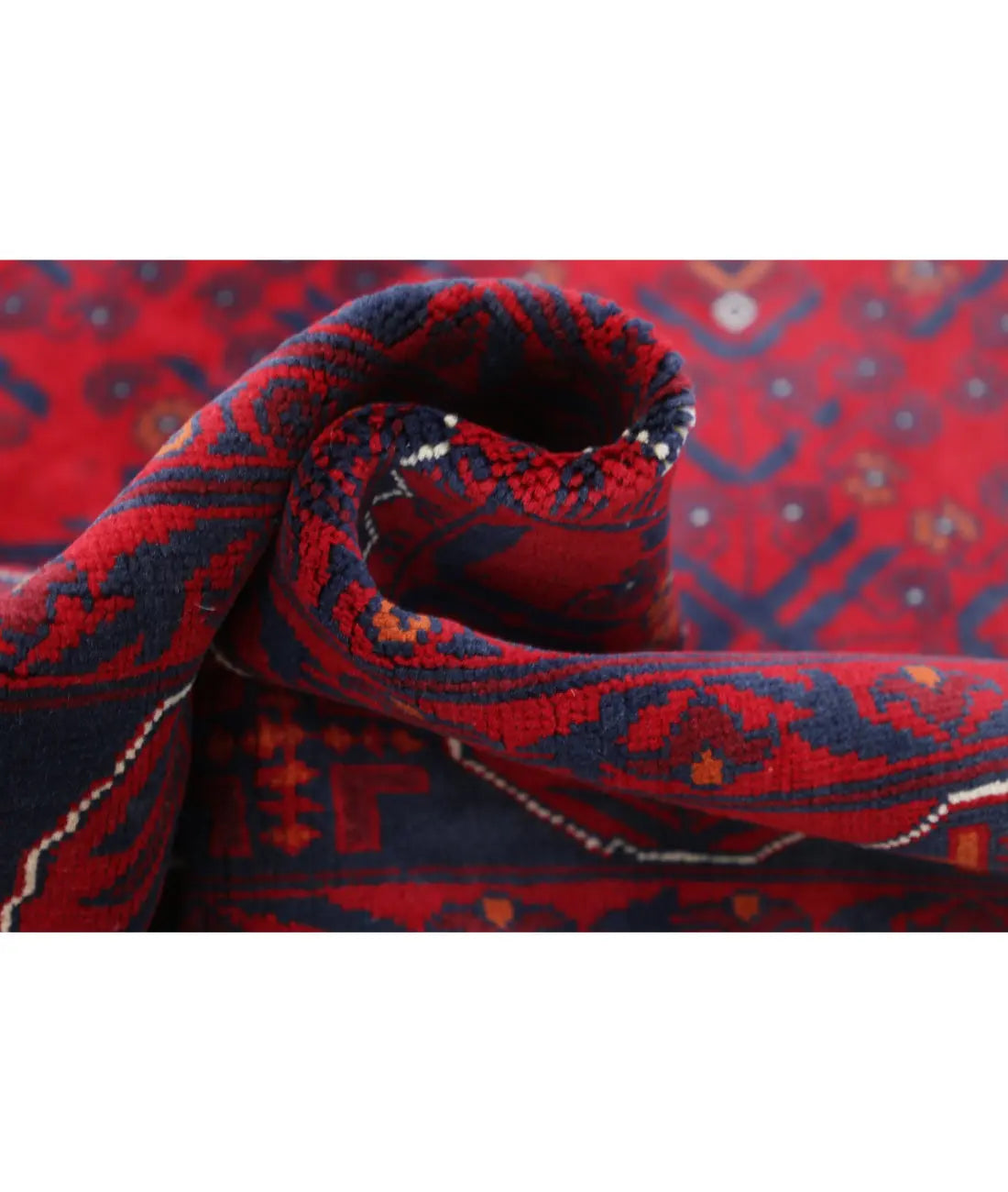 Tapis afghan en laine Khamyab noué à la main - 6'8'' x 9'4''