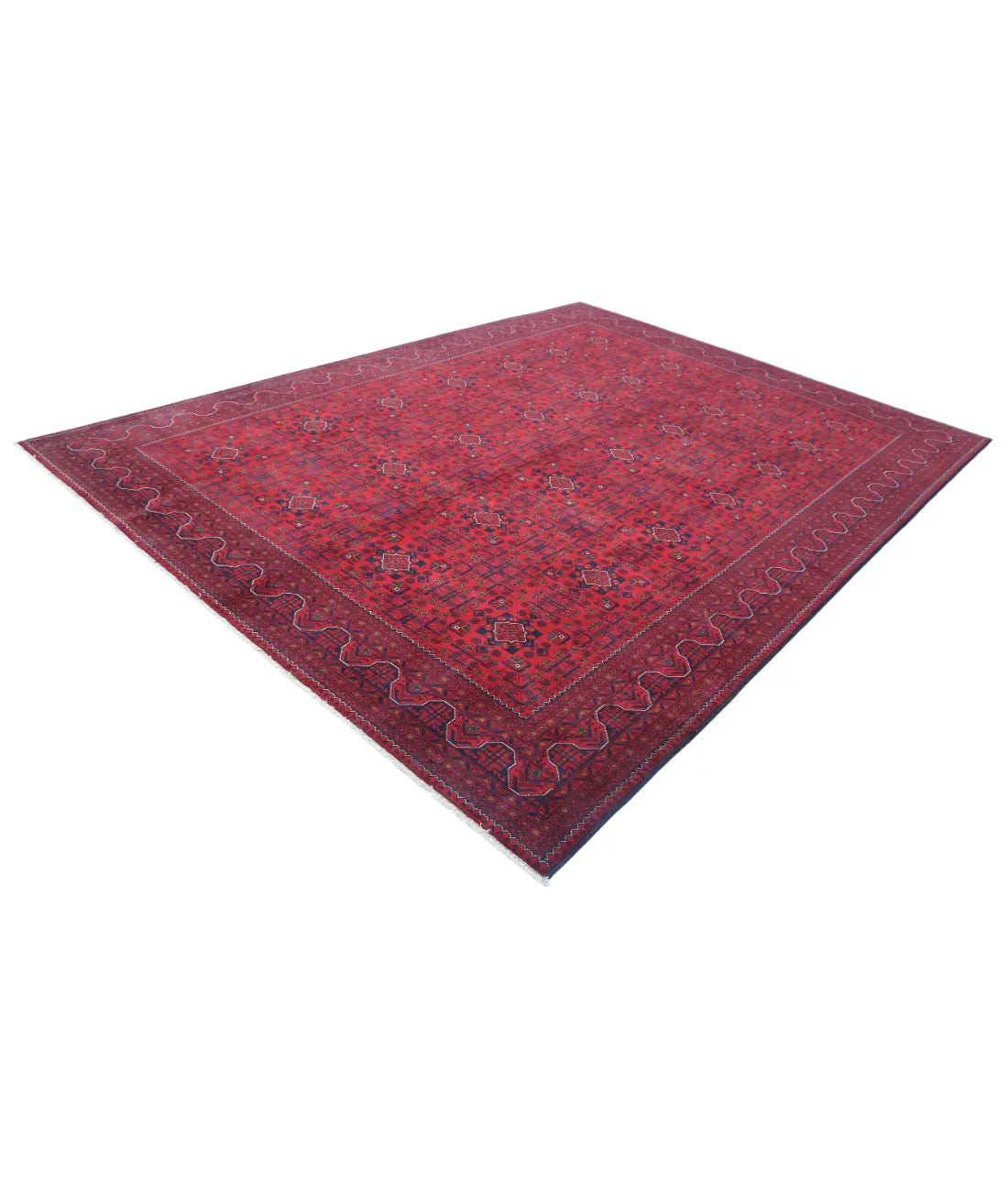 Tapis afghan en laine Khamyab noué à la main - 8'4'' x 11'3''