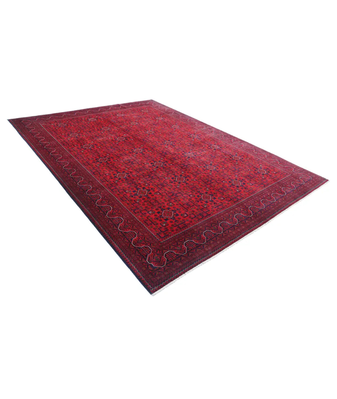 Tapis afghan en laine Khamyab noué à la main - 8'4'' x 11'3''