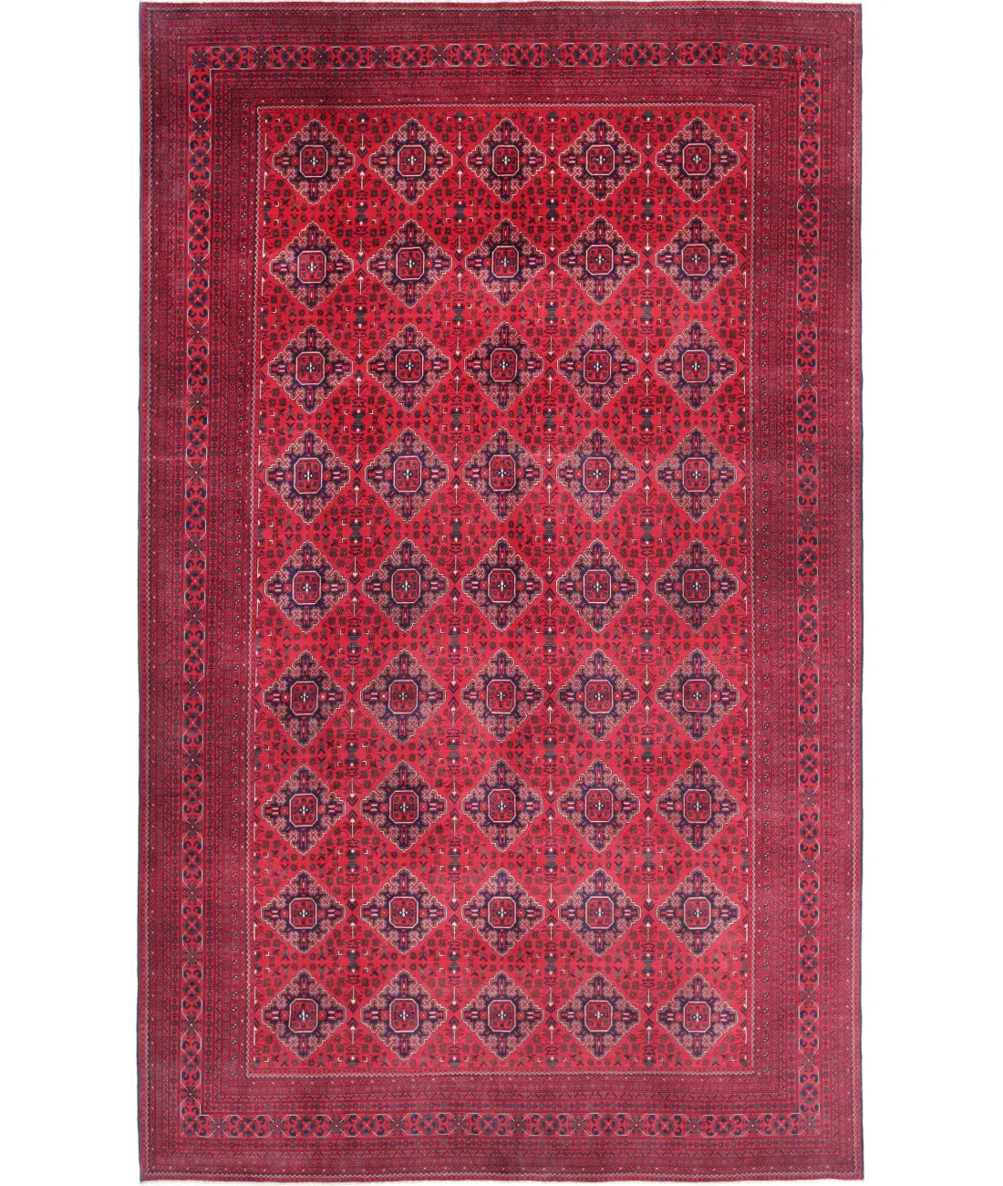 Hand Knotted Afghan Khamyab Wool Rug - 9'10'' x 16'1''
